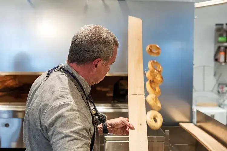 Honey Seed Bagel Process Toss 2 copy