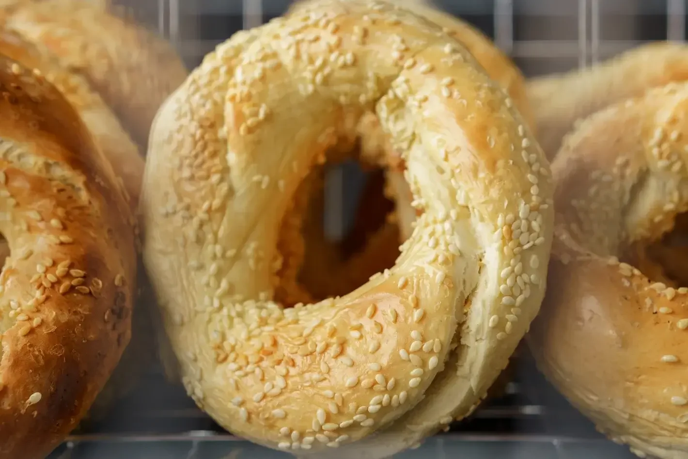 Honey Seed Bagels Sesame Detail