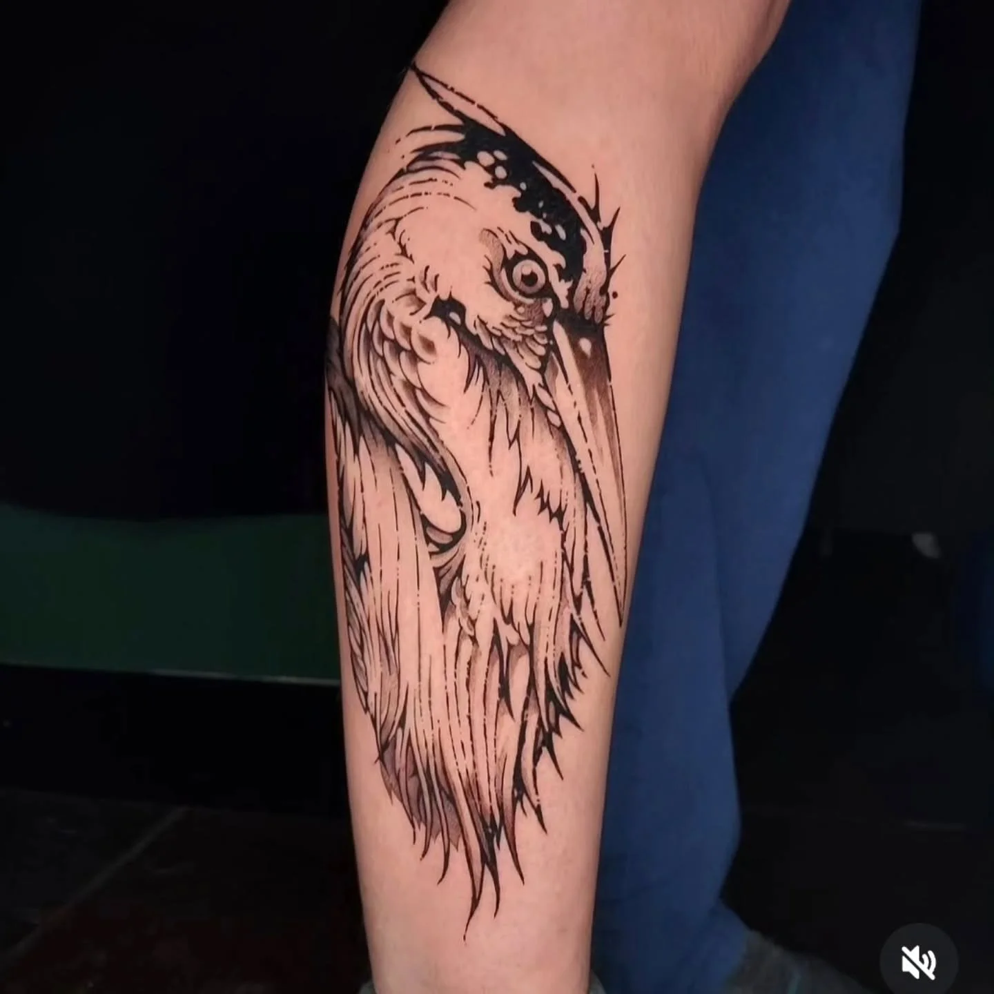 Tattoo by @vincentlitattoos 
#herontattoo #birdtattoo #olympiatattoo #blackworktattoo #olympia
