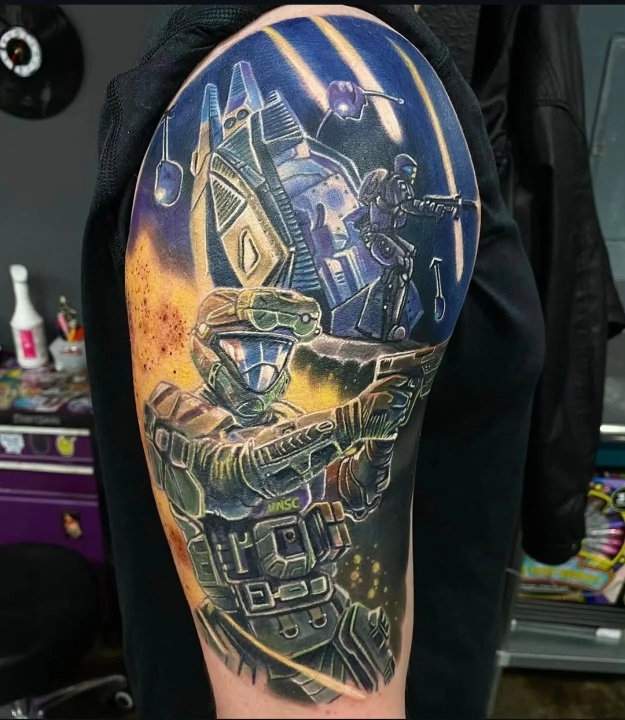 Tattoo by @fermented_bagel 
#halotattoo #colortattoo #olympiatattoo #downtownolympia