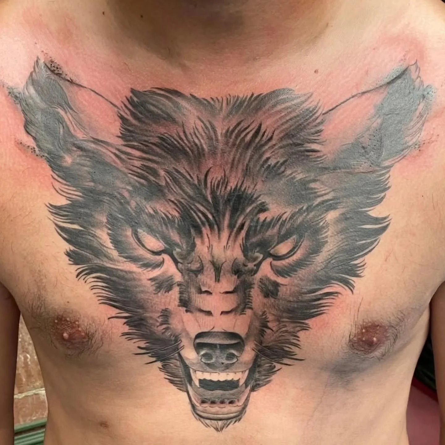 Cover up by @noah.b.tattoo 
#coveruptattoos #wolftattoo #olympiatattoo #olympia #downtownolympia