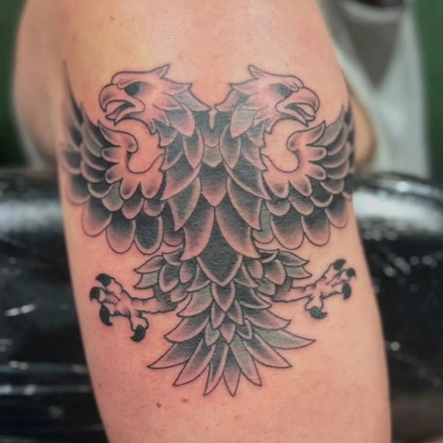 Tattoo by @bigmark.tattooer 

#eagletattoo #olympiatattoo #olympiawa #traditionaltattoo