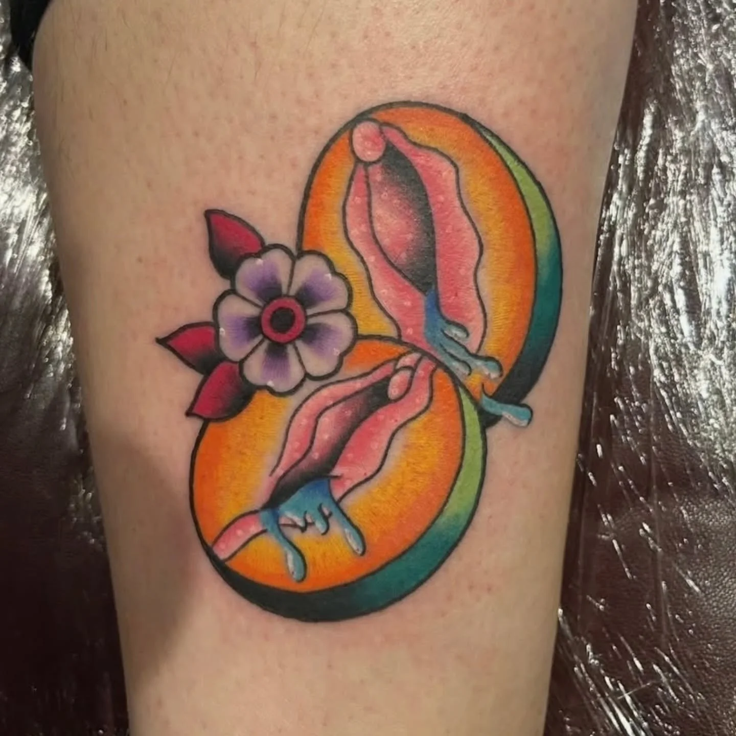 Tattoo by @bigmark.tattooer 

#fruittattoo #colortattoo #downtownolympia #olympiawa #olympiatattoo