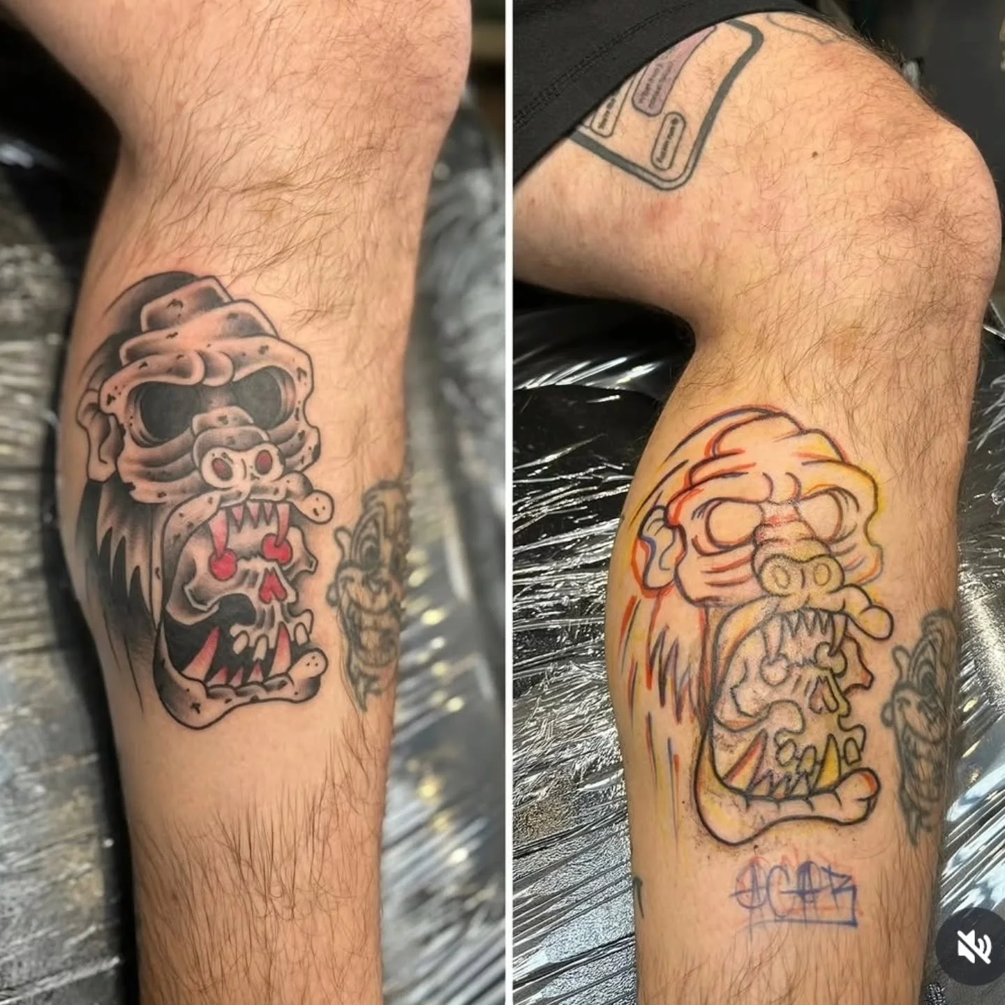 Tattoo by @trailerprkmark.tat2 

#gorillatattoo #traditionaltattoo #freehandtattoo #olympiatattoo #olympiawa
