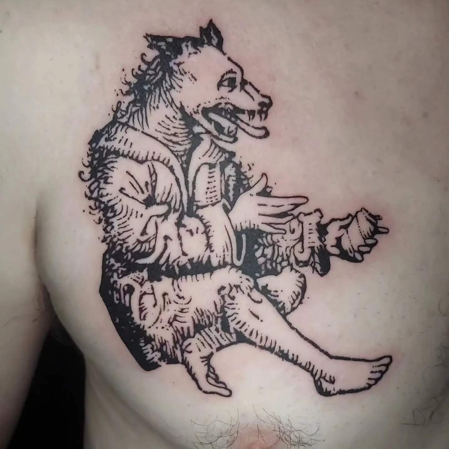 Tattoo by @vincentlitattoos 

Book an appointment at washingtonstreettattoo.com 

#woodcuttattoo #illuminatedmanuscript #olympiatattoo #olympiawa #blackworktattoo