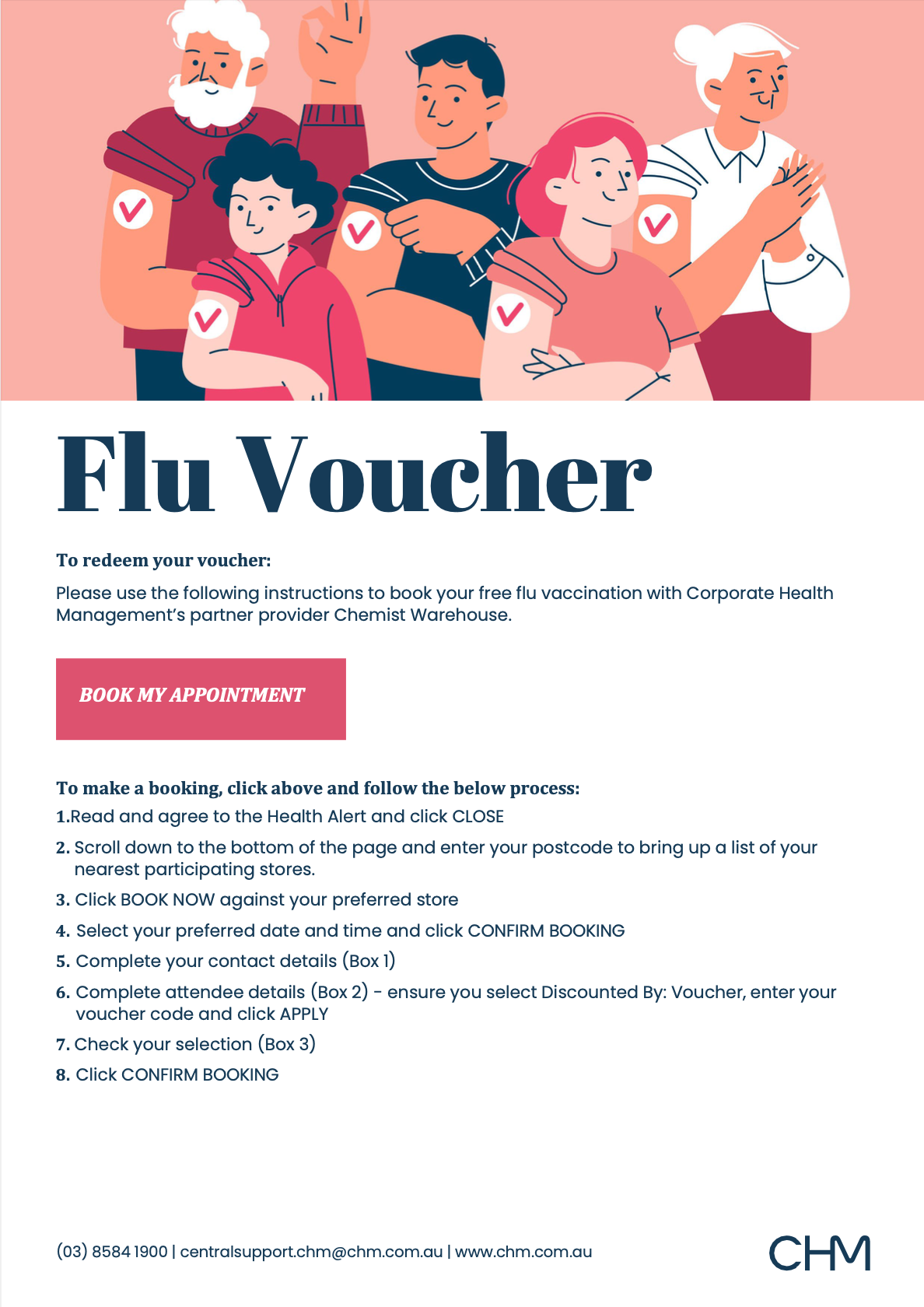 CHM site Flu Voucher Instructions