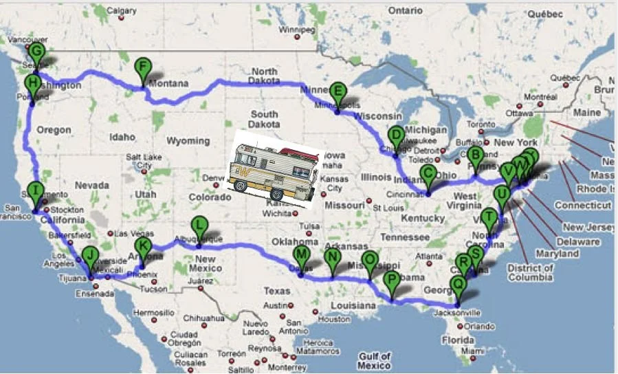I’m driving across the country