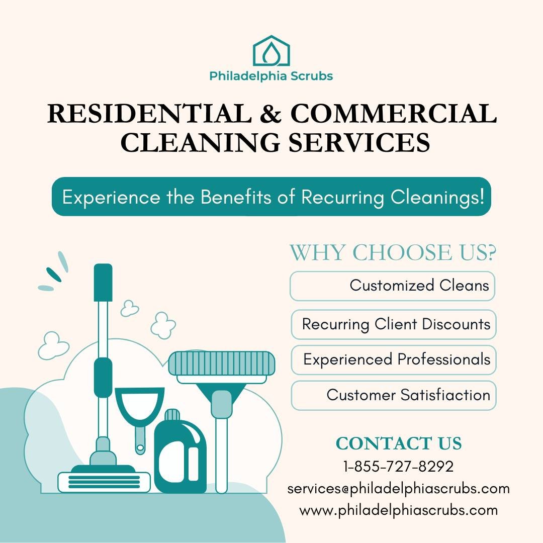 Professional cleanings tailored to your home or workspace. Exemplary service and free quotes. Now is the time to give us a try!

#scrubsup #cleaningservices #residentialcleaningphiladelphia #commercialcleaningphiladelphia #residentialcleaners #commer