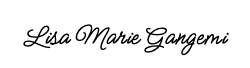 Cursive text spelling "Lisa Marie Gangemi"