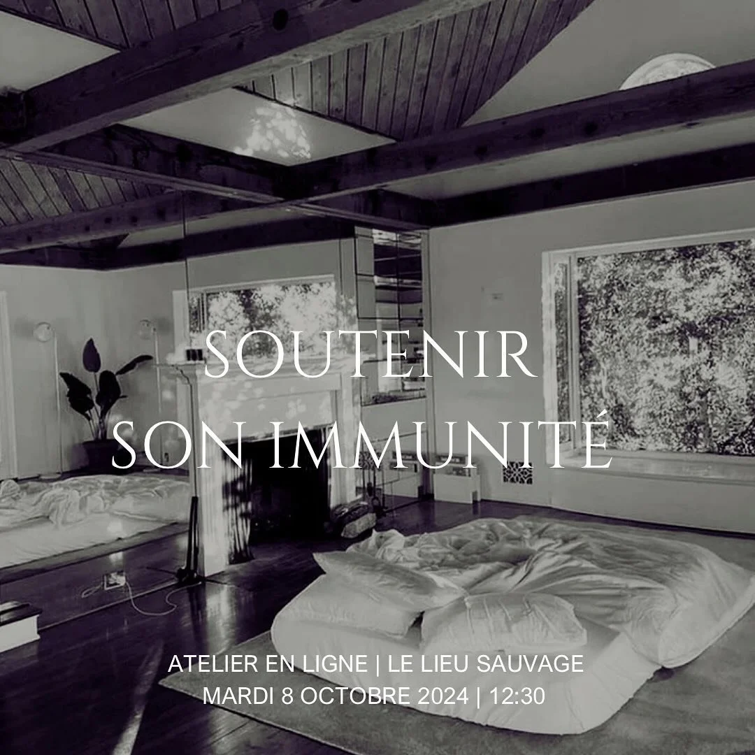 TRANSMISSIONS NATUROPATHIQUES ✨

Rendez-vous le mardi 8 octobre de 12:30 &agrave; 13:30 en live sur le studio en ligne @lelieusauvage pour un atelier consacr&eacute; &agrave; l&rsquo;immunit&eacute;.

 L&rsquo;automne est une saison de transition, pr