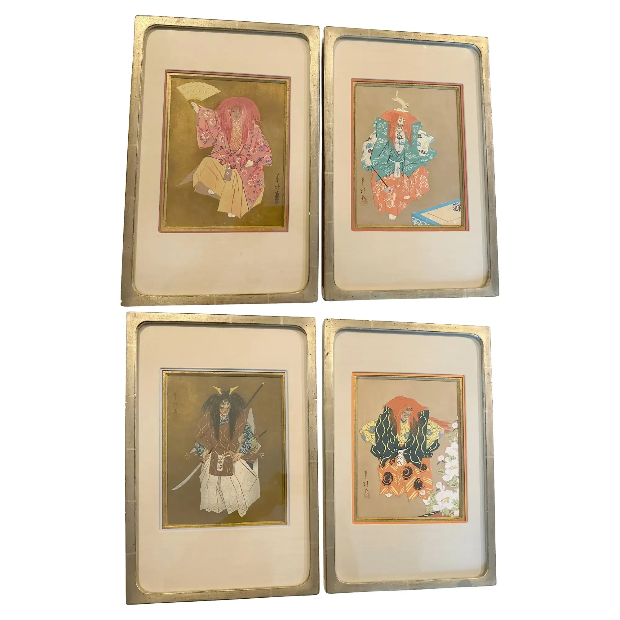 Set of Four Japanese Woodblock Prints by Ryoshu Yamaguchi