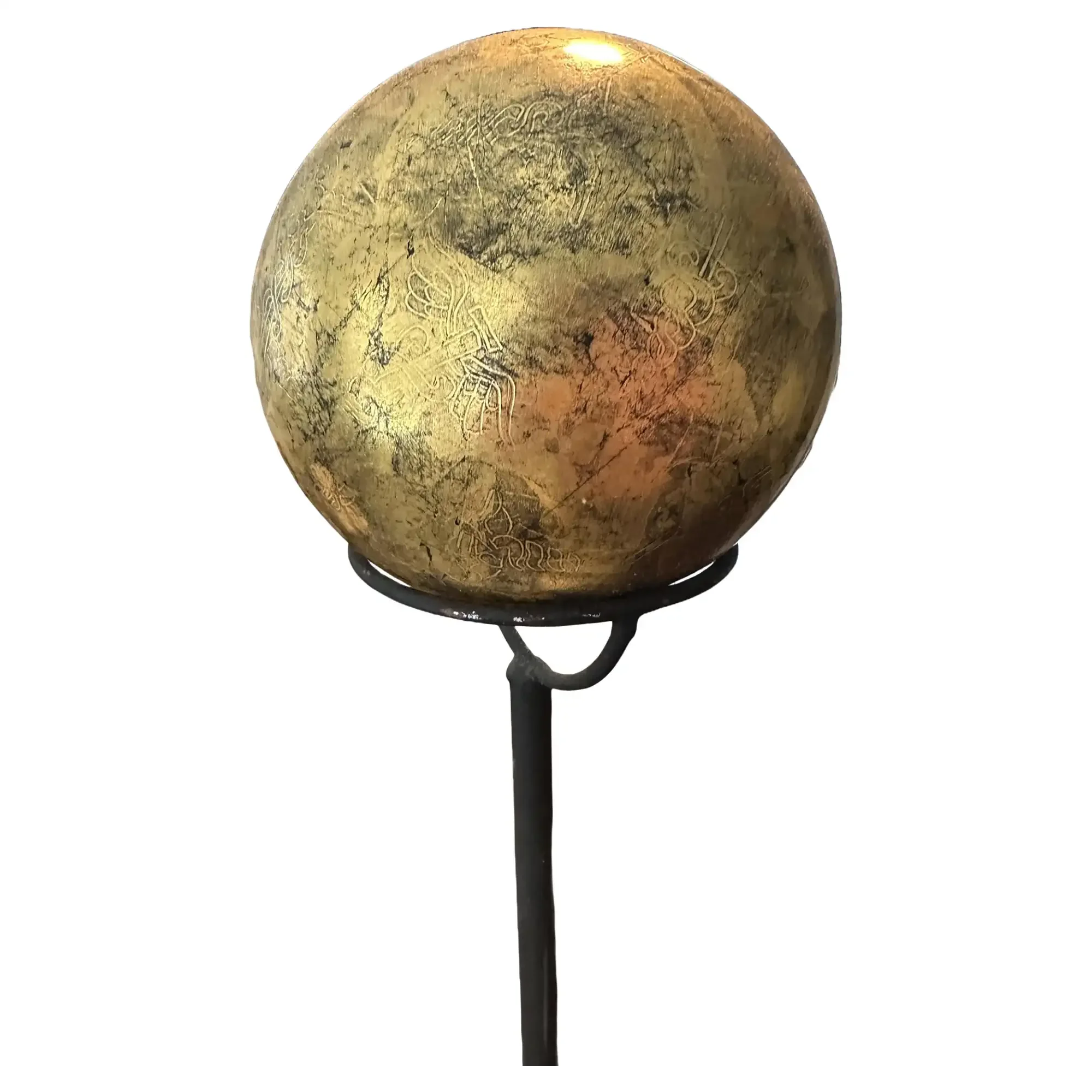 “Medicine Ball” Giltwood Sculpture by Michael Stallings