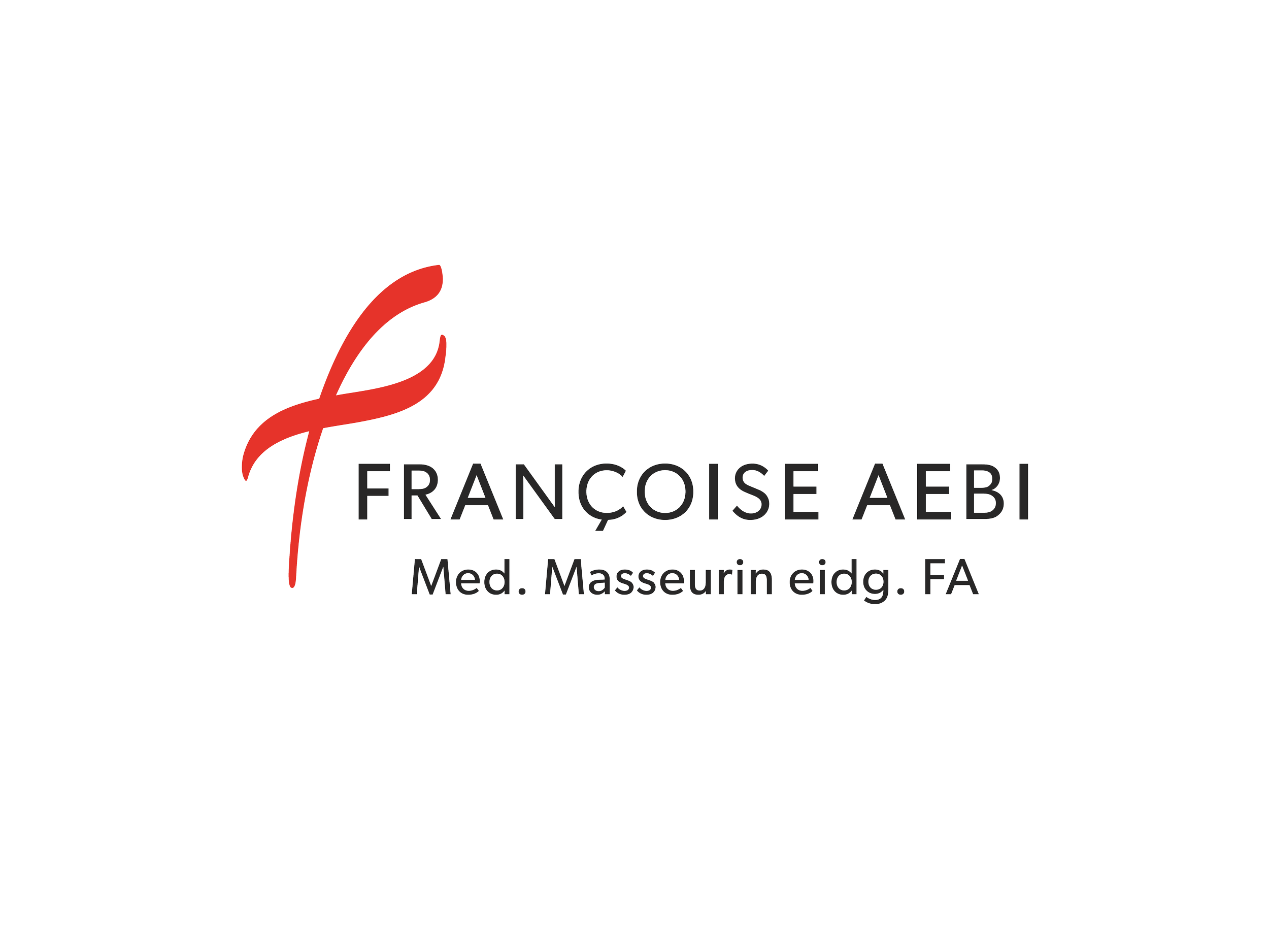 Logodesign für Françoise Aebi, Schlieren, 2016. Gestaltung: Anna Meyer, Genauso Grafik Zürich