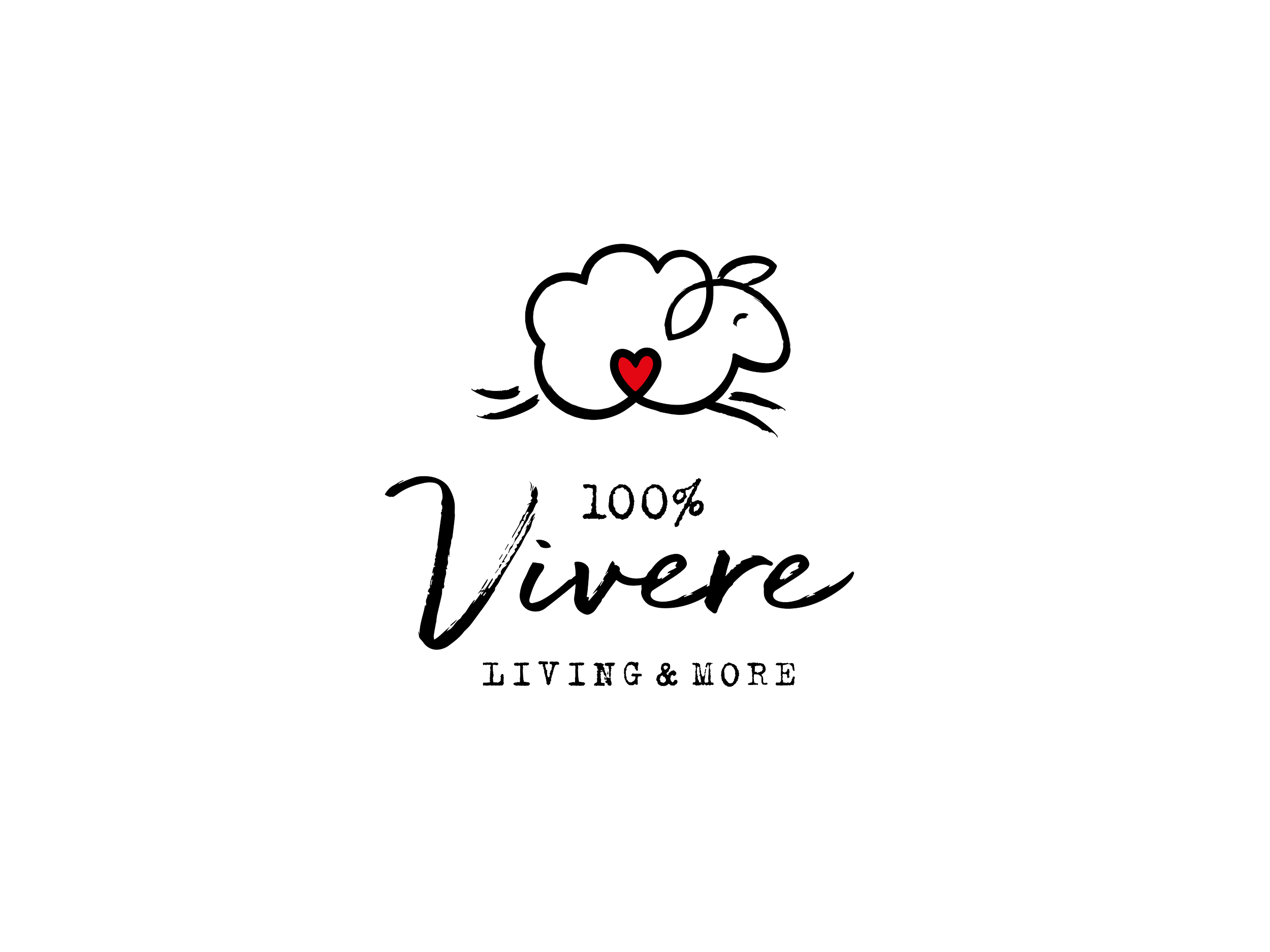 Logodesign für 100% Vivere – Living & More, 2019