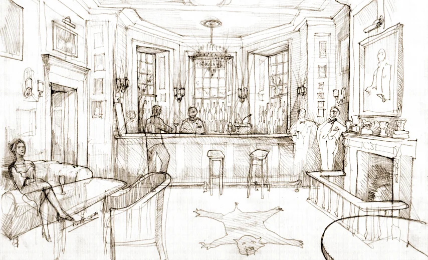 First floor American bar proposal sketch