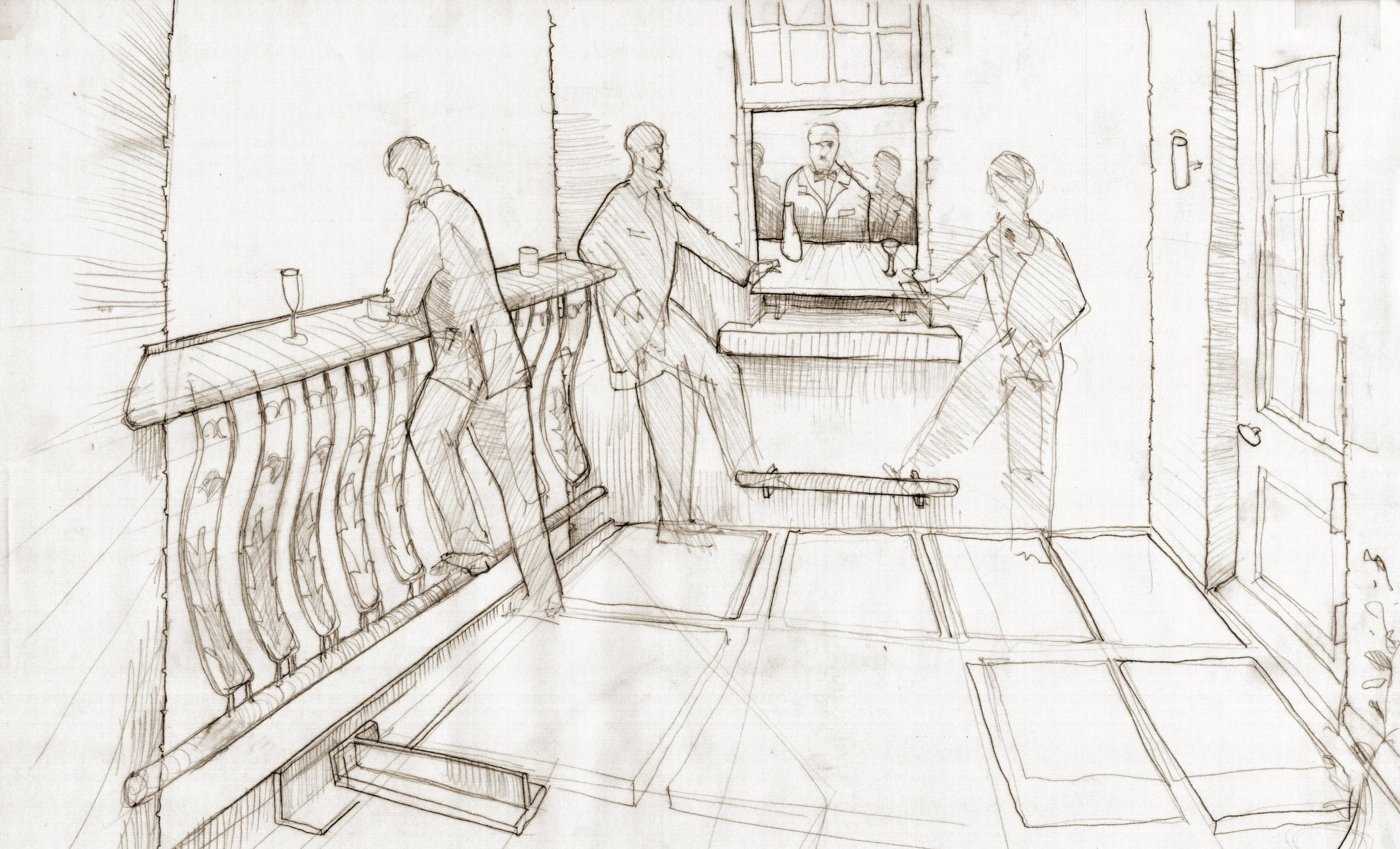 Balcony extension proposal sketch