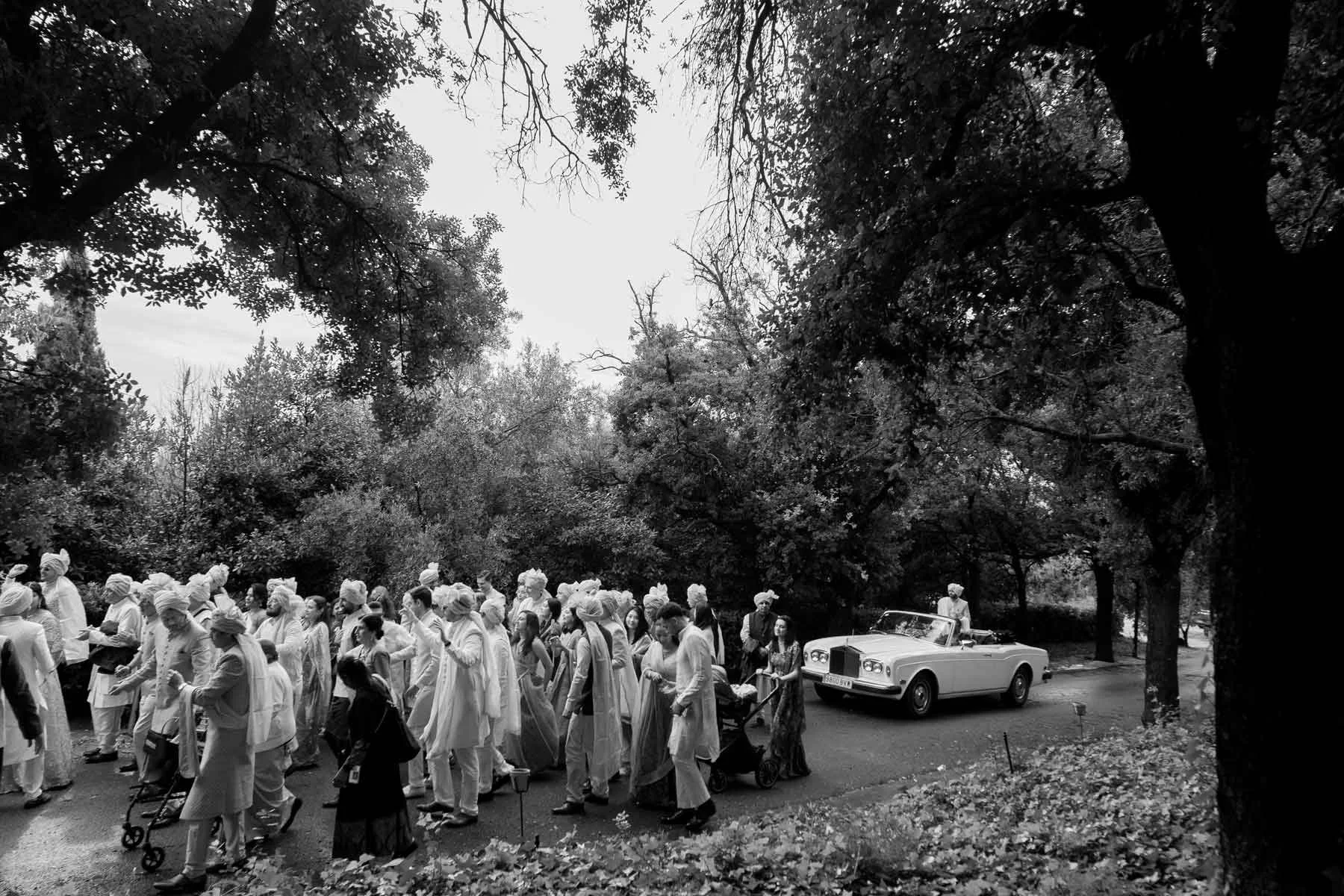 baraat at a hindu destination wedding in spain