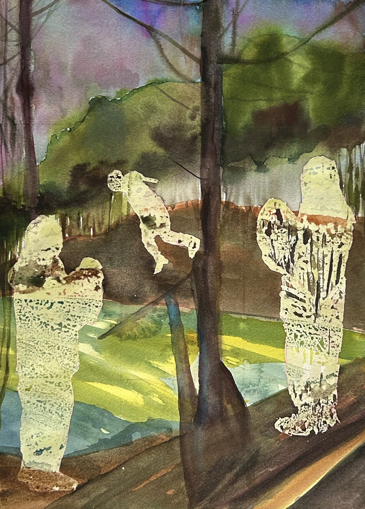 Parkour, 2025, Watercolours on paper,
37 х 27 сm