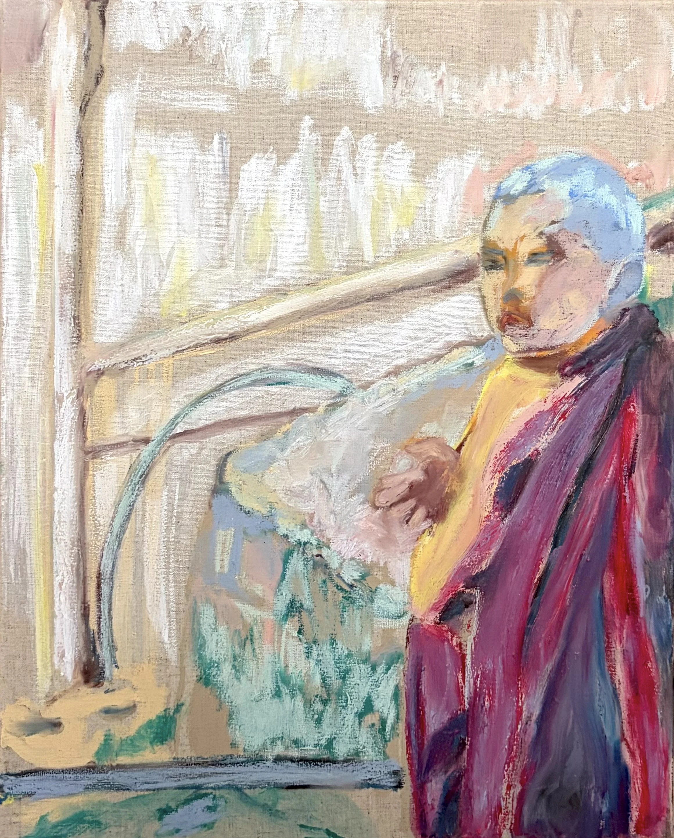 Boy in the school, 2026
Oil sticks on canvas, 50 х 40 сm