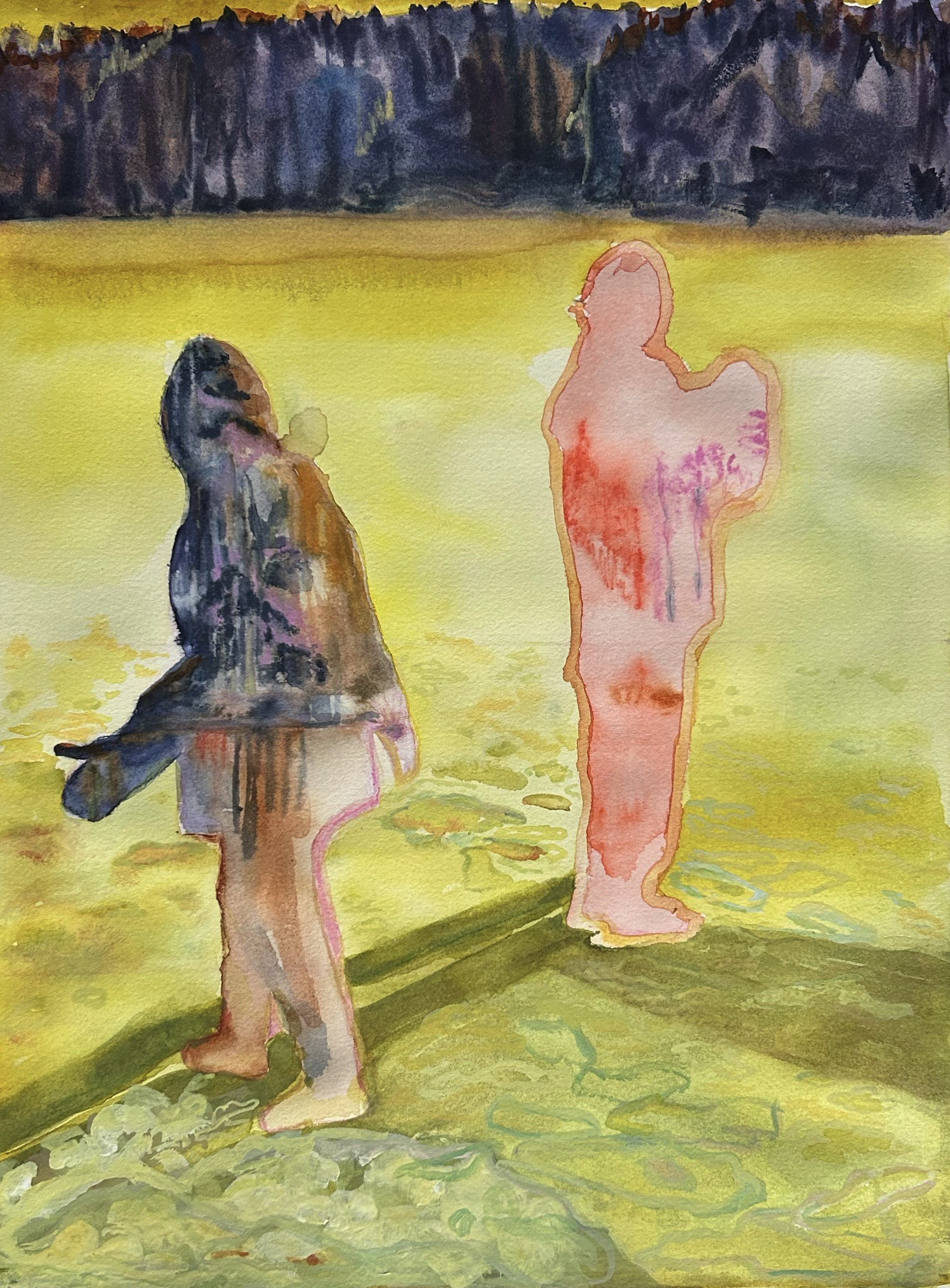 Plein soleil, 2025, Watercolours on paper,
43 х 32 сm