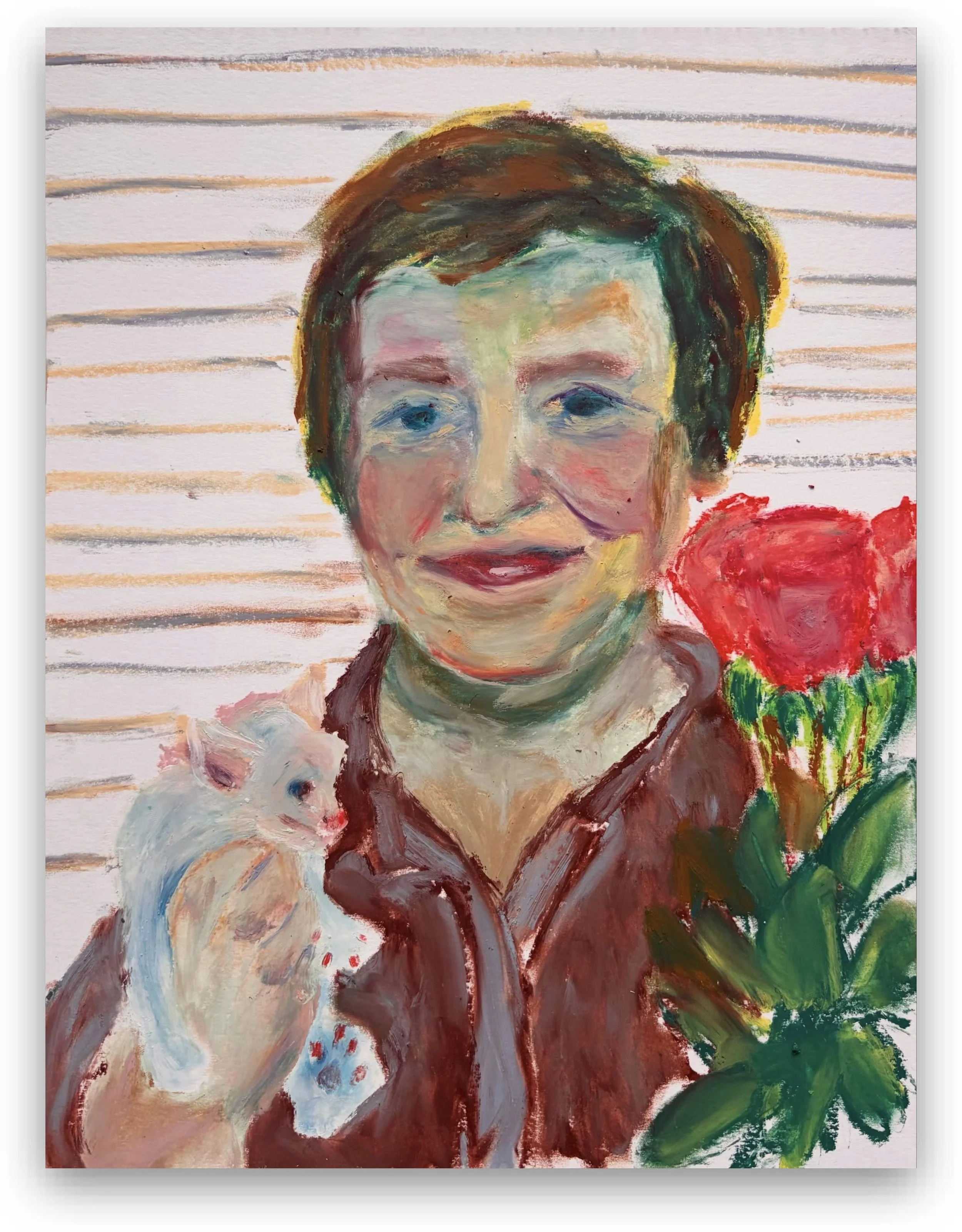 Family portraits, 2026
Oil sticks on paper, 42 x 30  cm