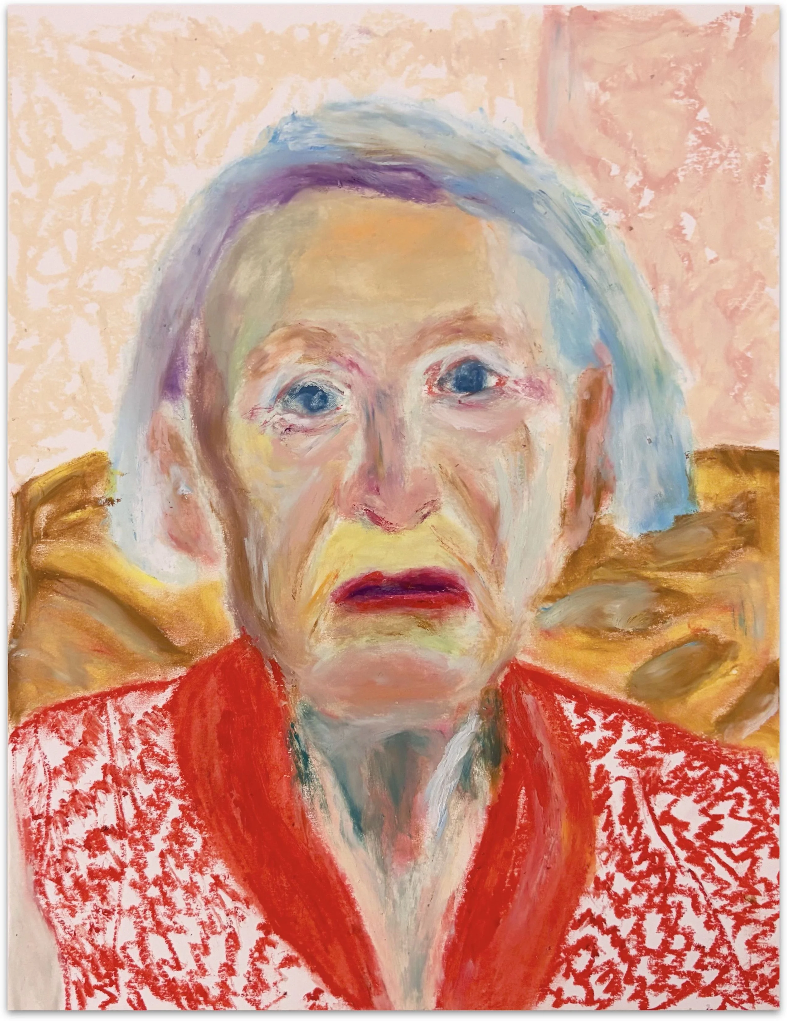 Family portraits, 2026
Oil sticks on paper, 42 x 30  cm
