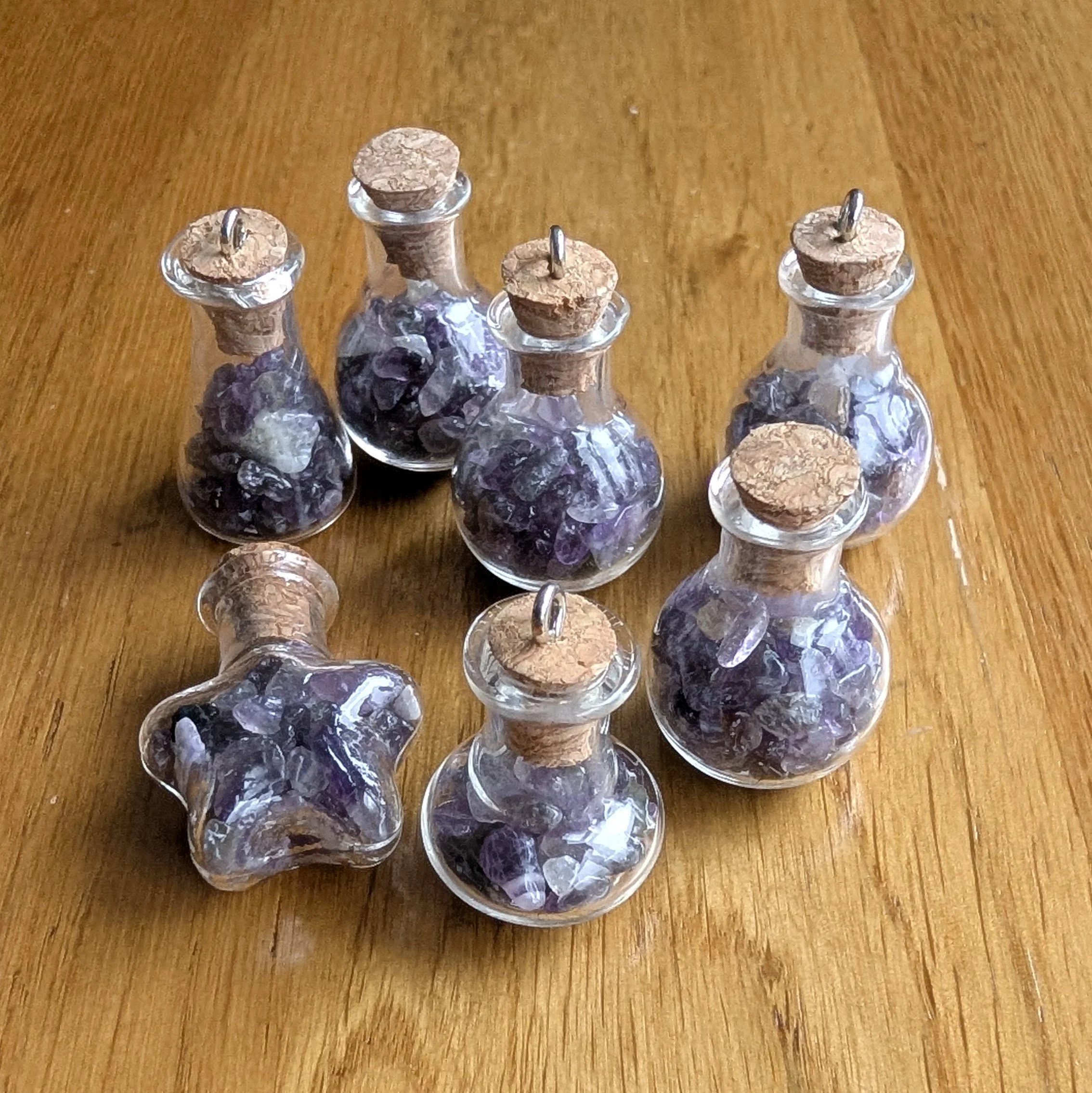 Mini Amethyst Crystal Bottles