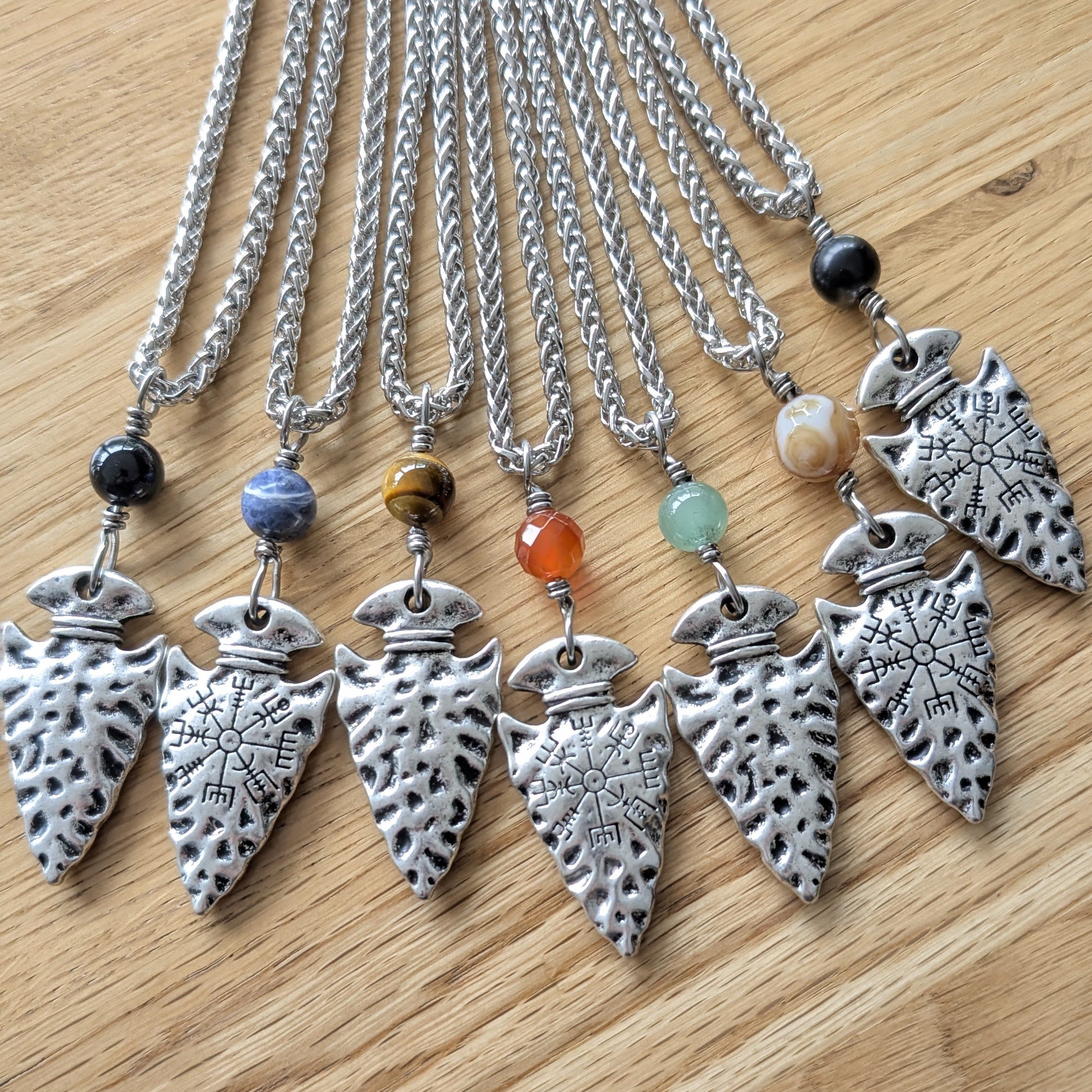 Norse Viking Compass Arrow Head Pendants