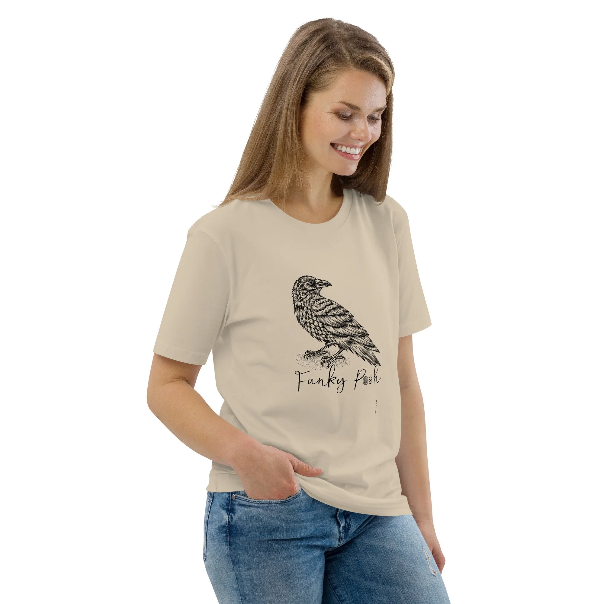 Unisex Organic Cotton Big Raven Totem t-shirt