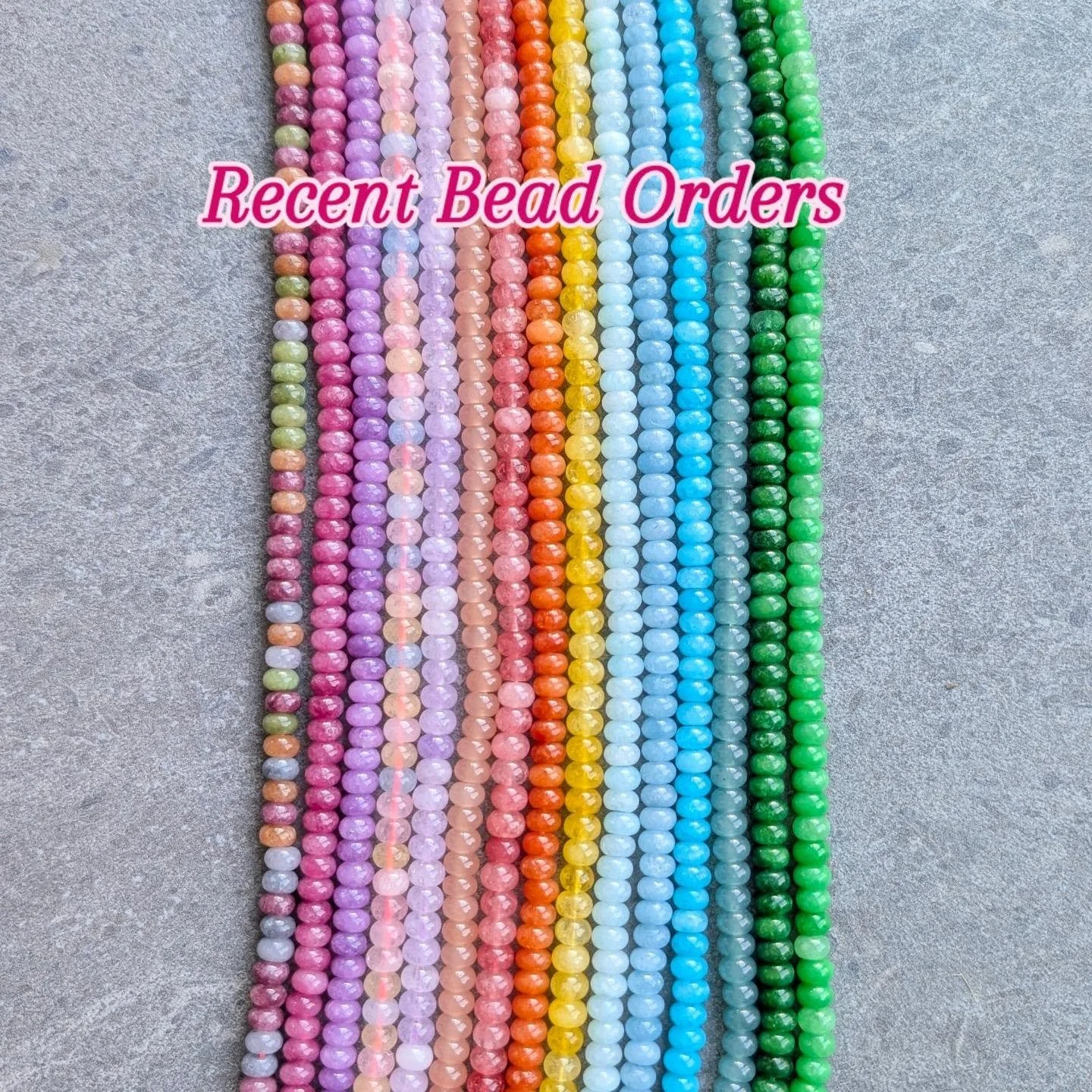Recent Bead Orders, just look at all the colours and stones, we supply a range of beads to creatives, so get in touch for our latest price lists, you won't be disappointed 🎉🎉🎉

#beads 
#beadsales 
#beadsforsale