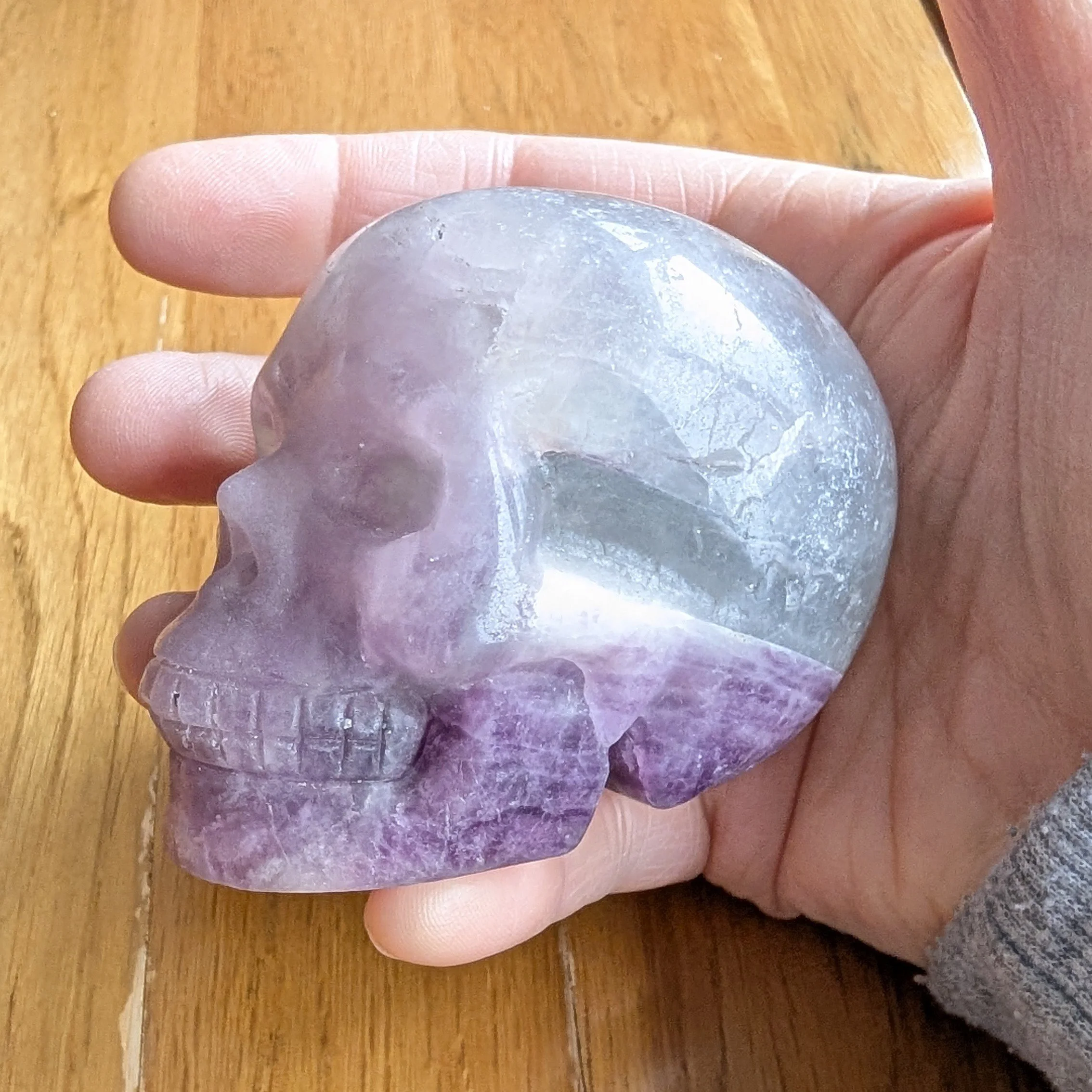 Fluorite Gemstone Skull