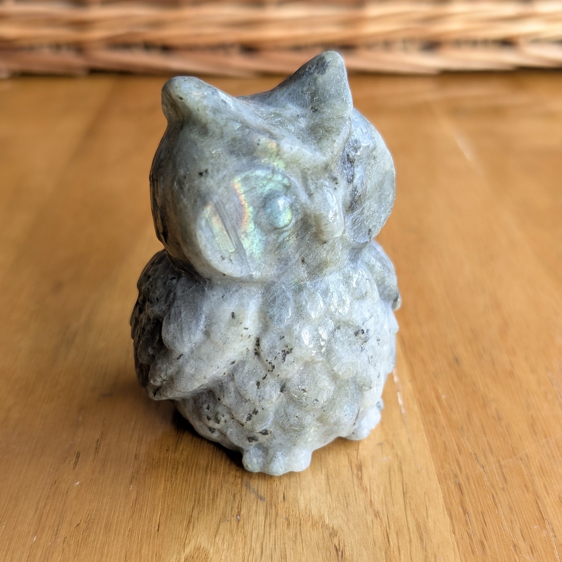 Labradorite Owl Carving