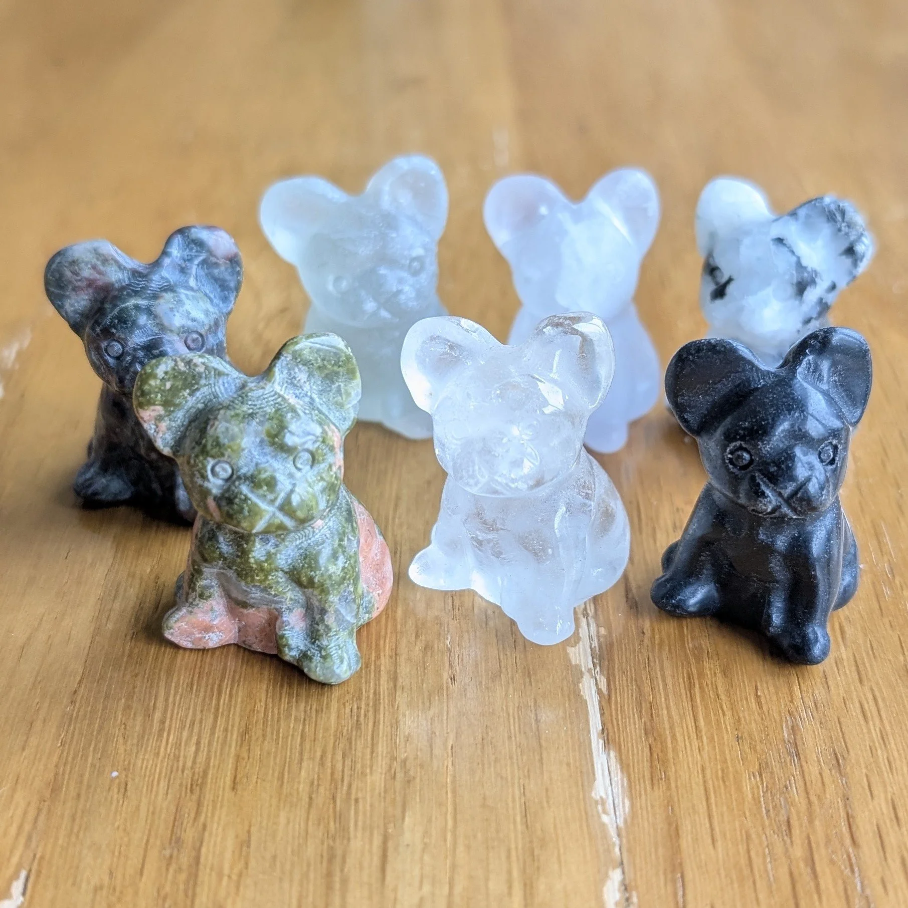 Small French Bulldog Carvings