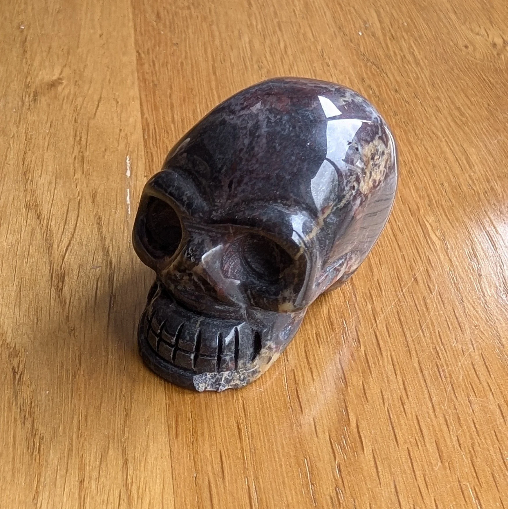 Bloodstone Gemstone Skull