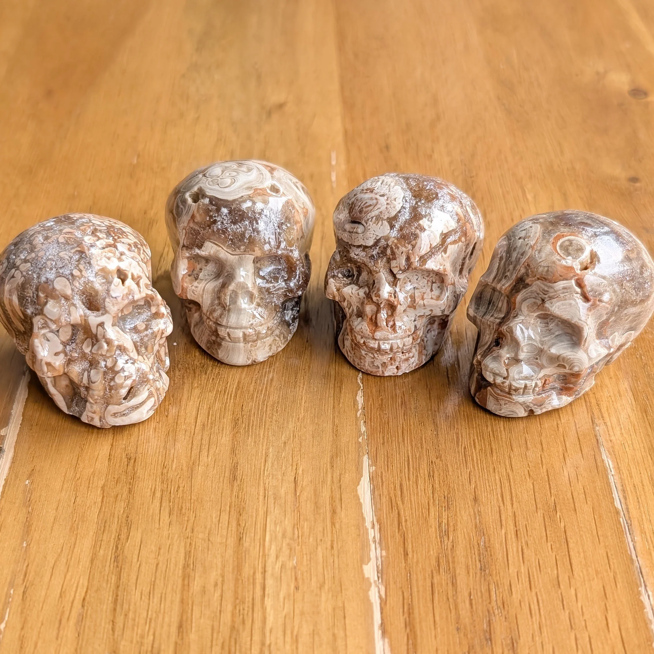 Chocolate Calcite Gemstone Skulls