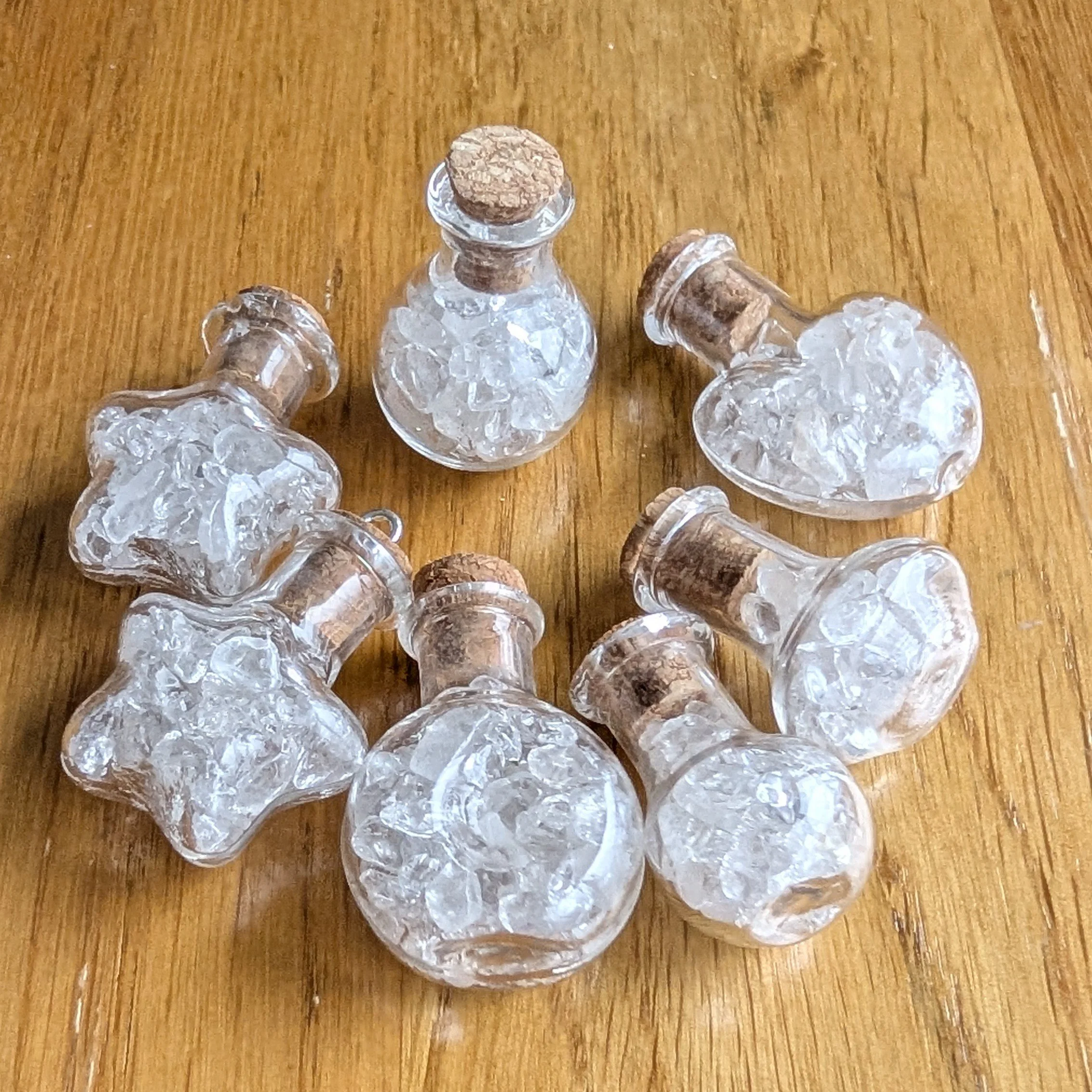 Mini Gemstone Quartz Crystal Bottles