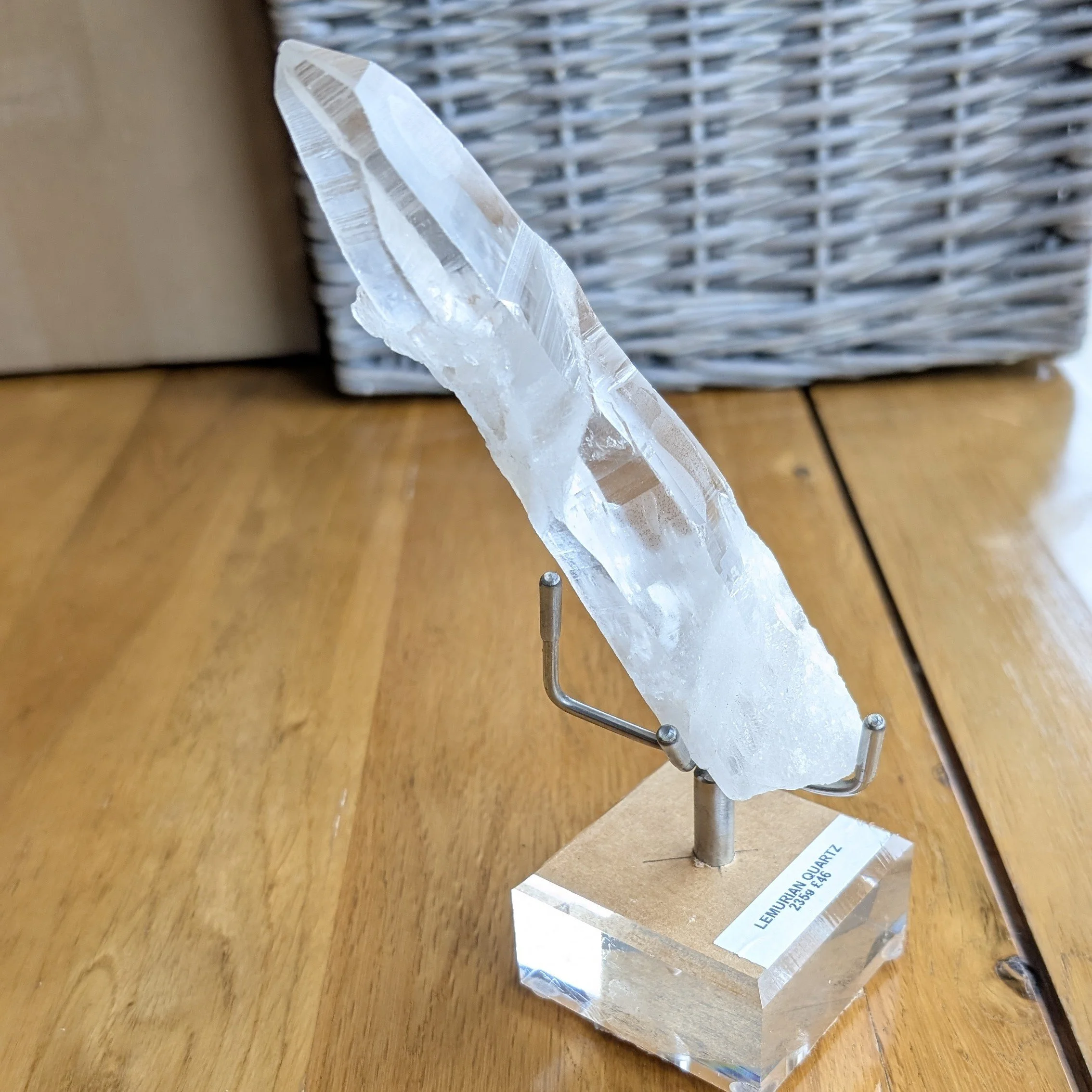 Lemurian Quartz on stand
