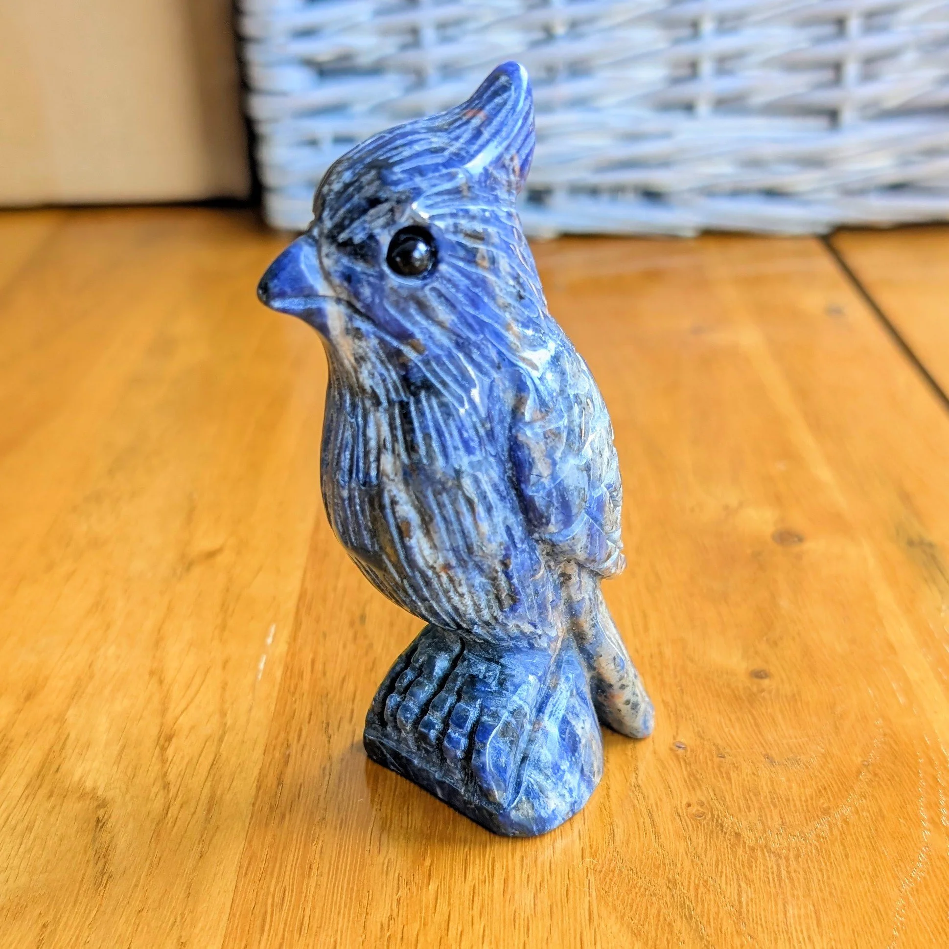 Sodalite Bird Carving