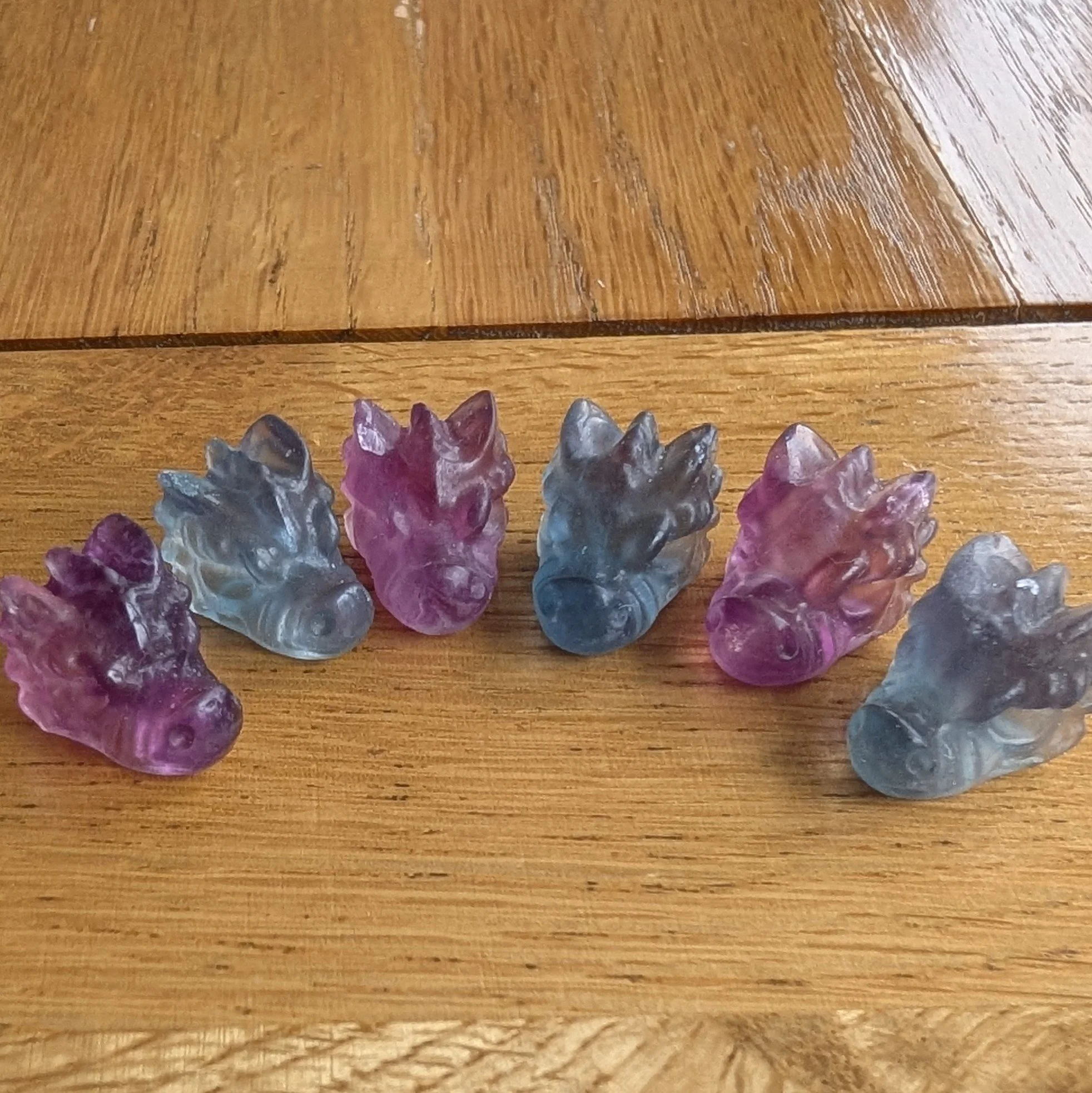 Tiny Fluorite Dragon Heads