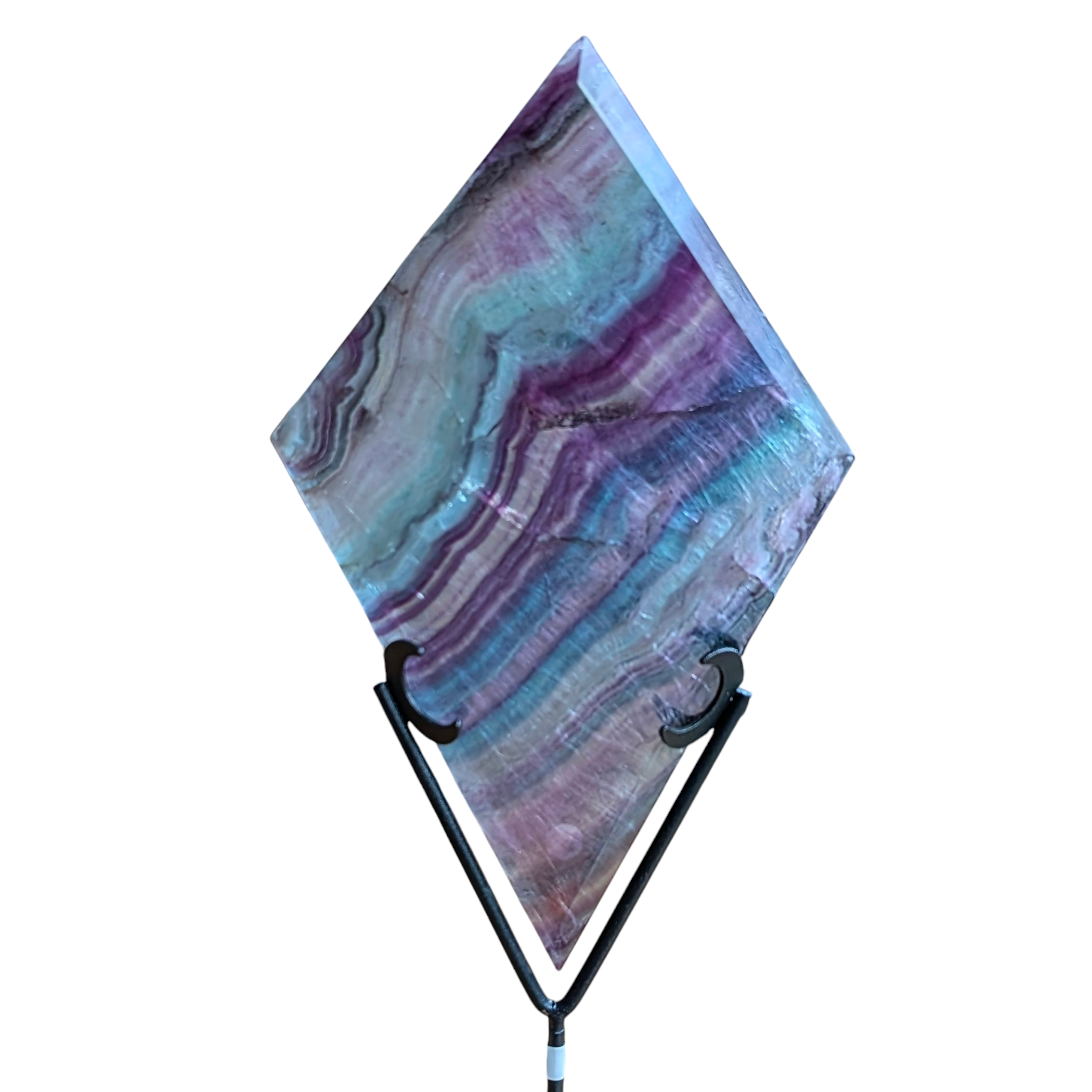 Multi-coloured Fluorite Rhombus