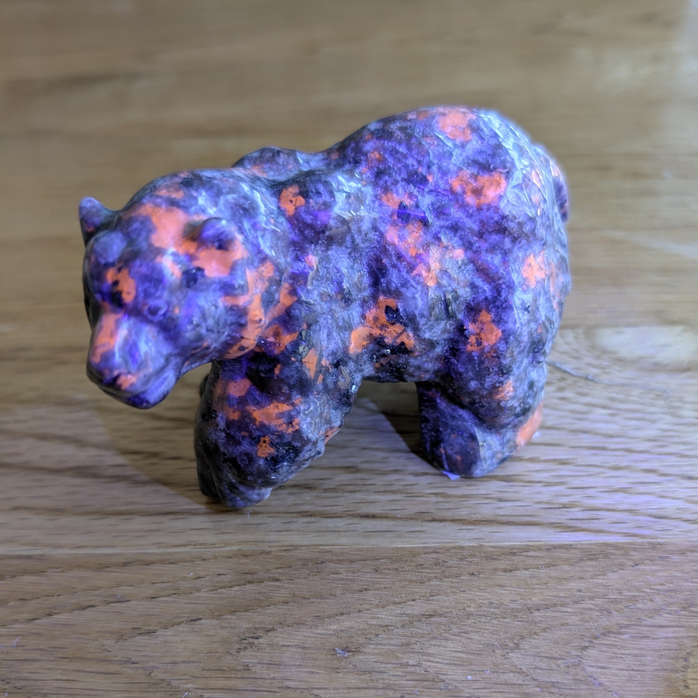 Firestone/Yooperlite™ Carved Bear Sculpture