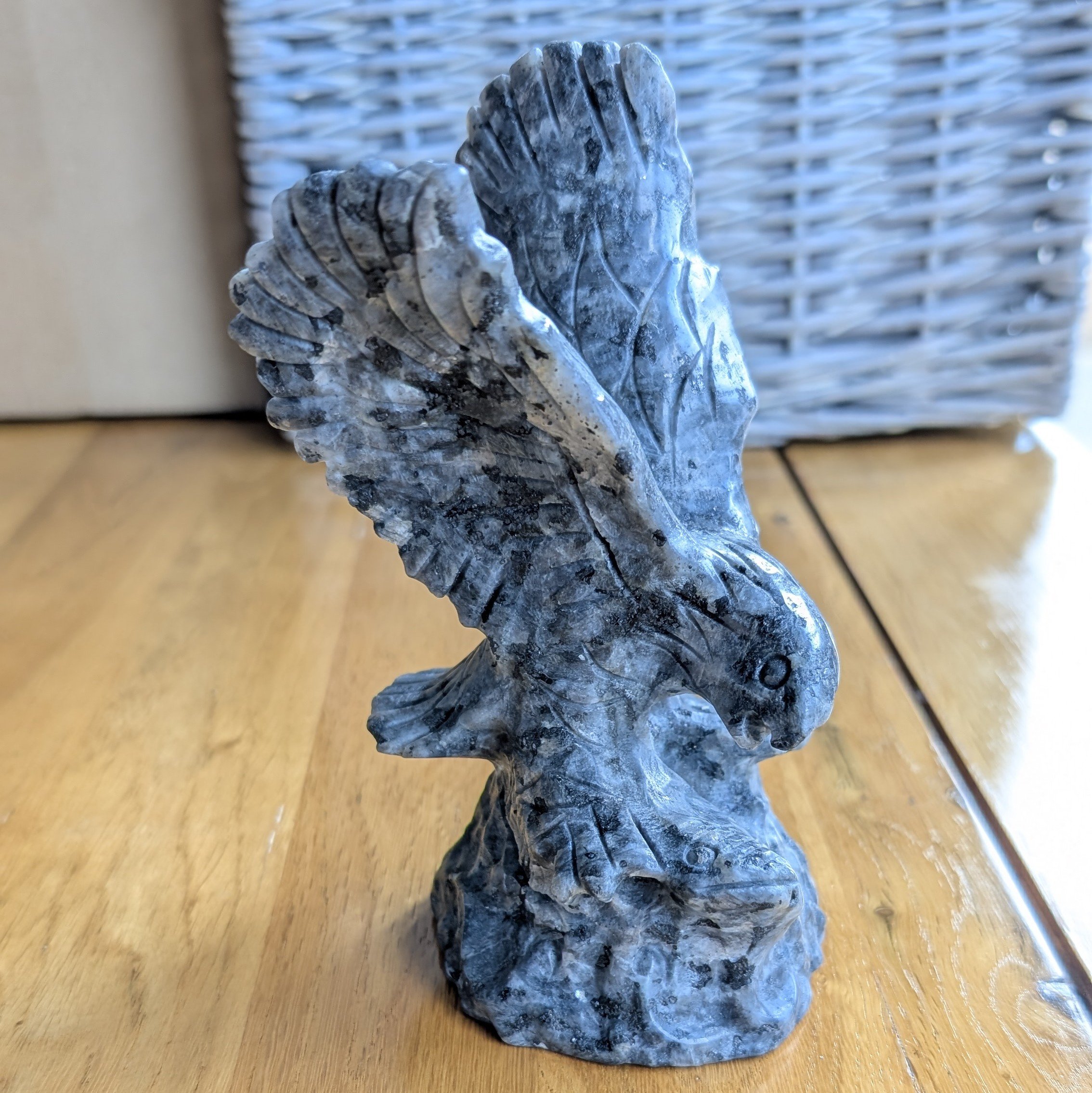 Larvikite Eagle Carving