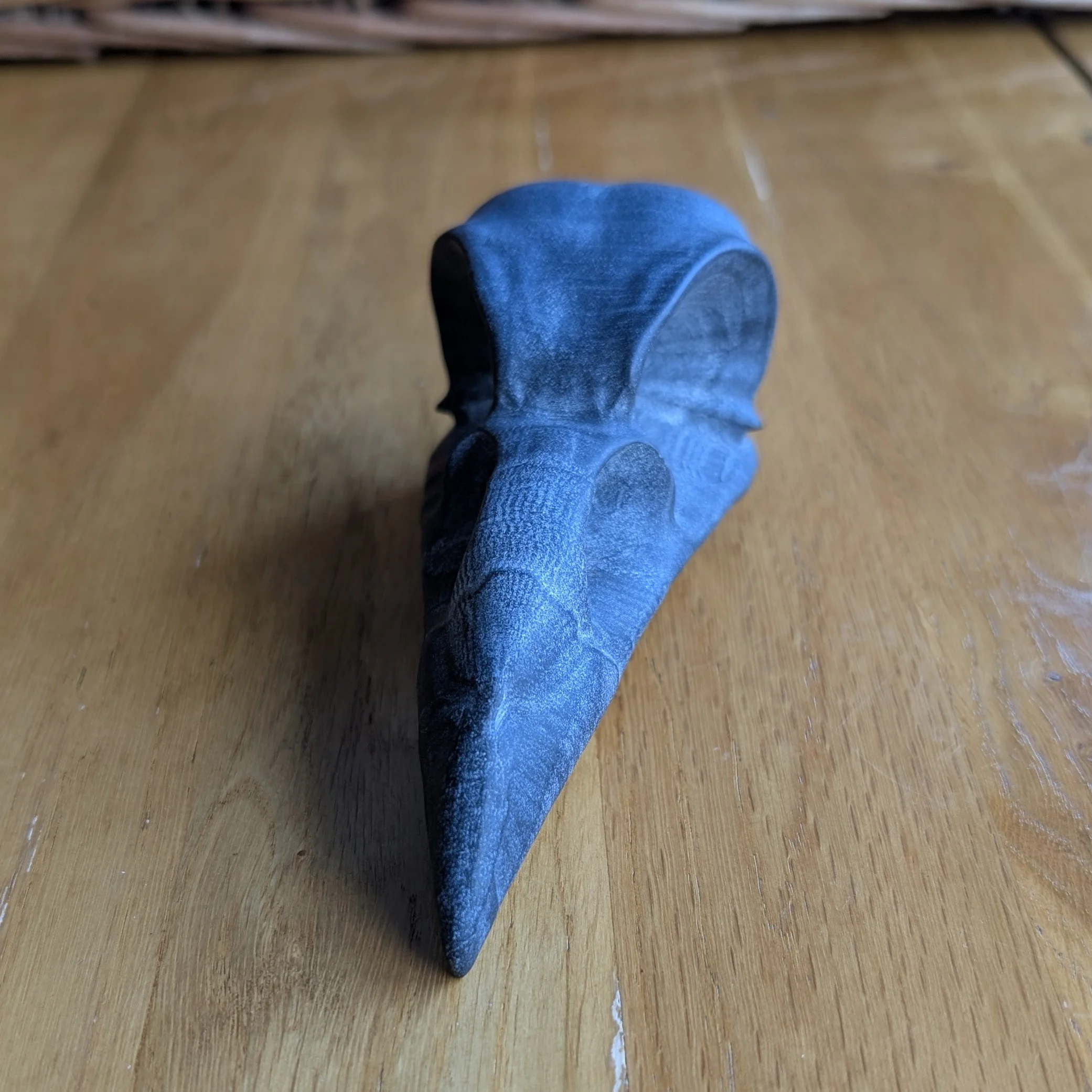 XL Matt Black Obsidian Raven Skull