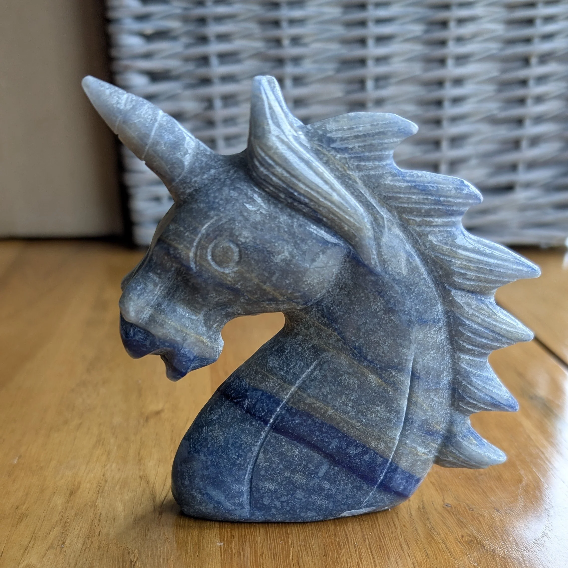 Blue Aventurine Unicorn Gemstone Carving