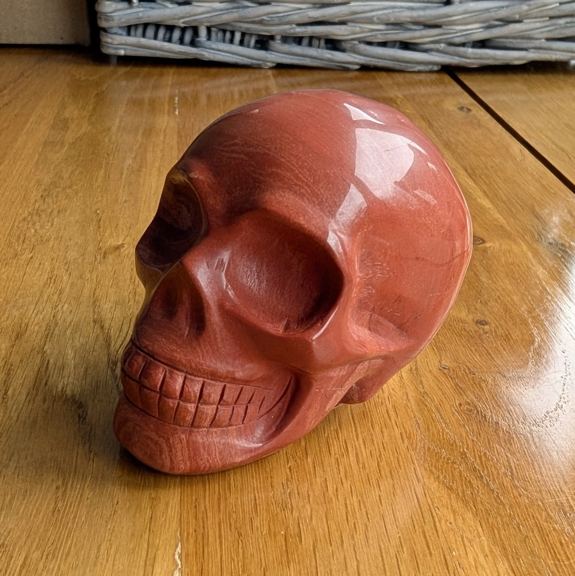 Red Jasper Gemstone Skull