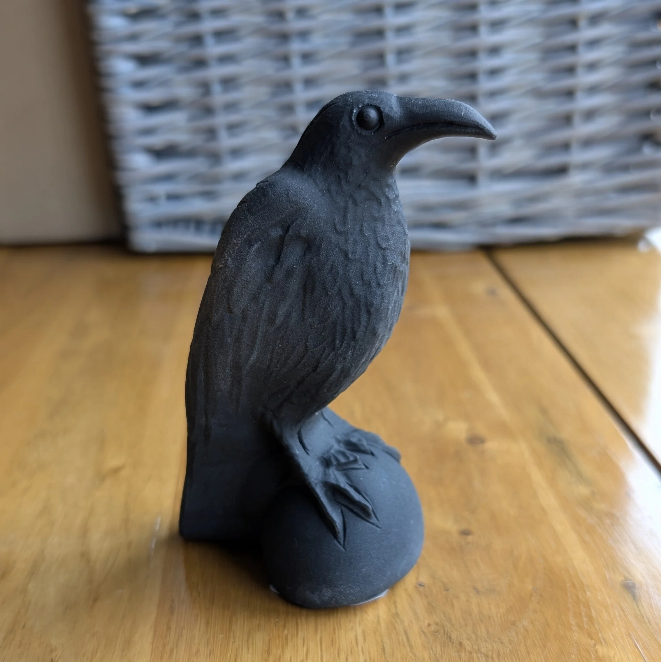 Matt Black Obsidian Raven Gemstone Carvings