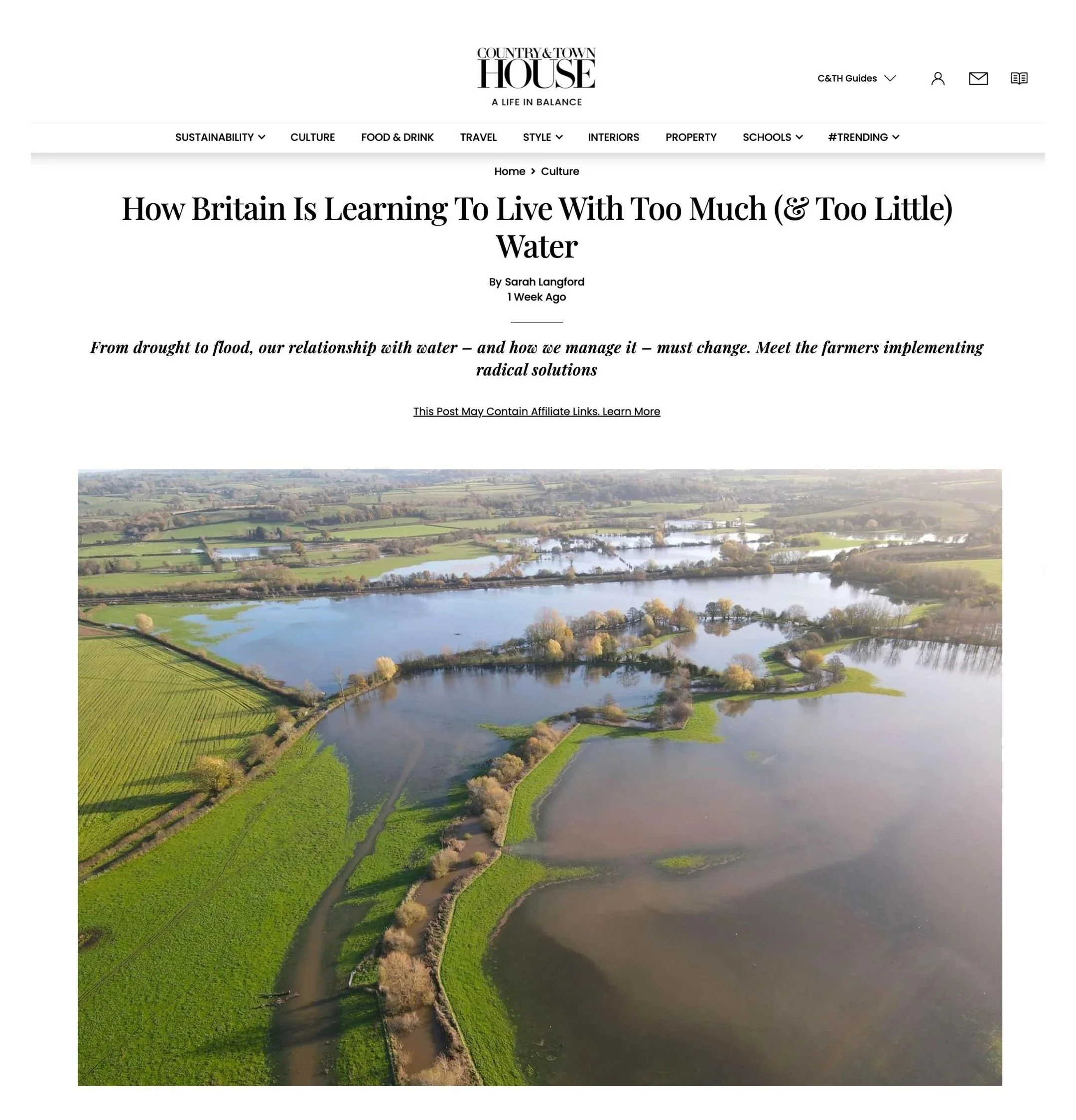 Country & Town House - 'How Britain Is Learning To Live With Too Much (& Too Little) Water