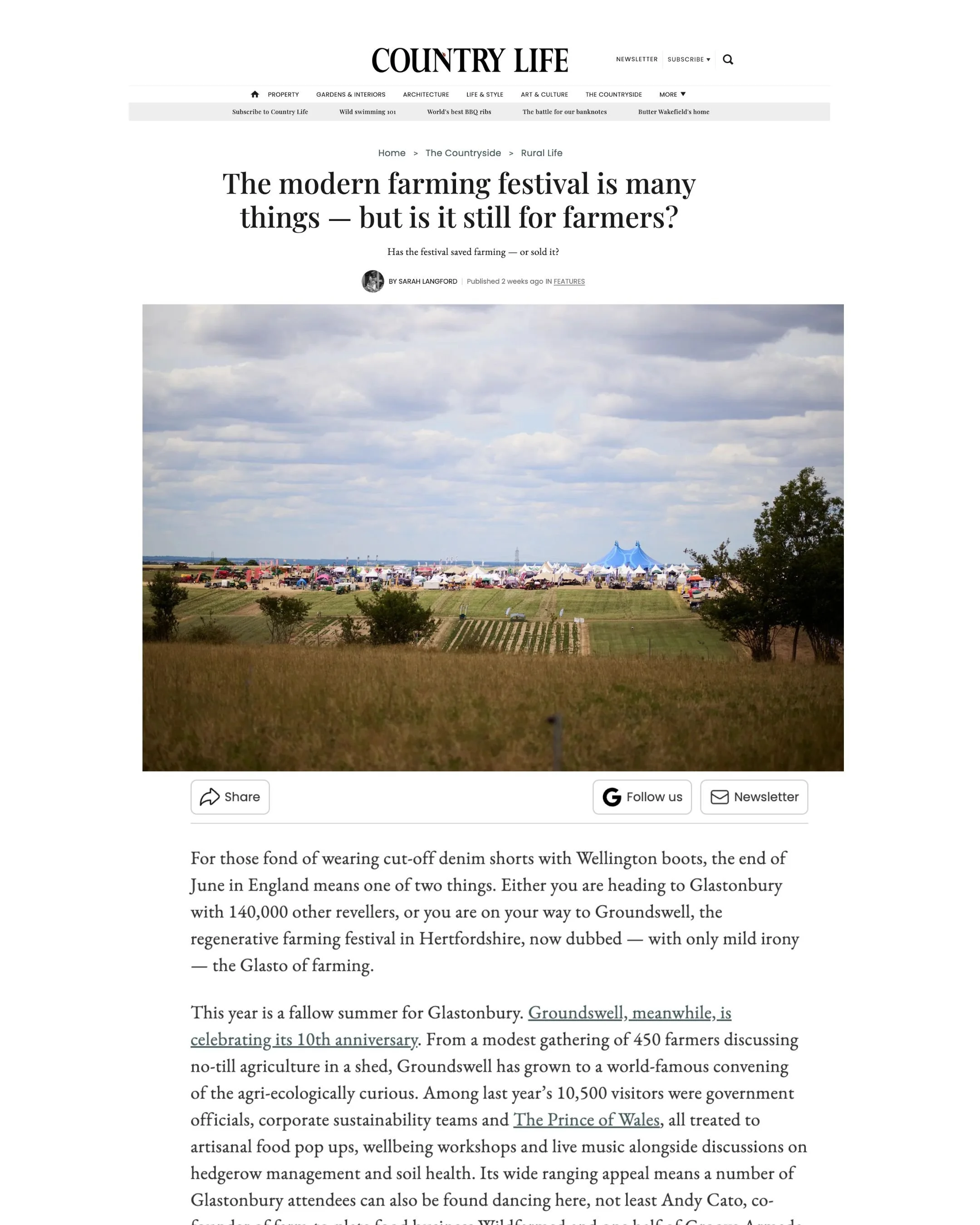 Country Life - 'The modern farming festival is many things - but is it still for farmers?'