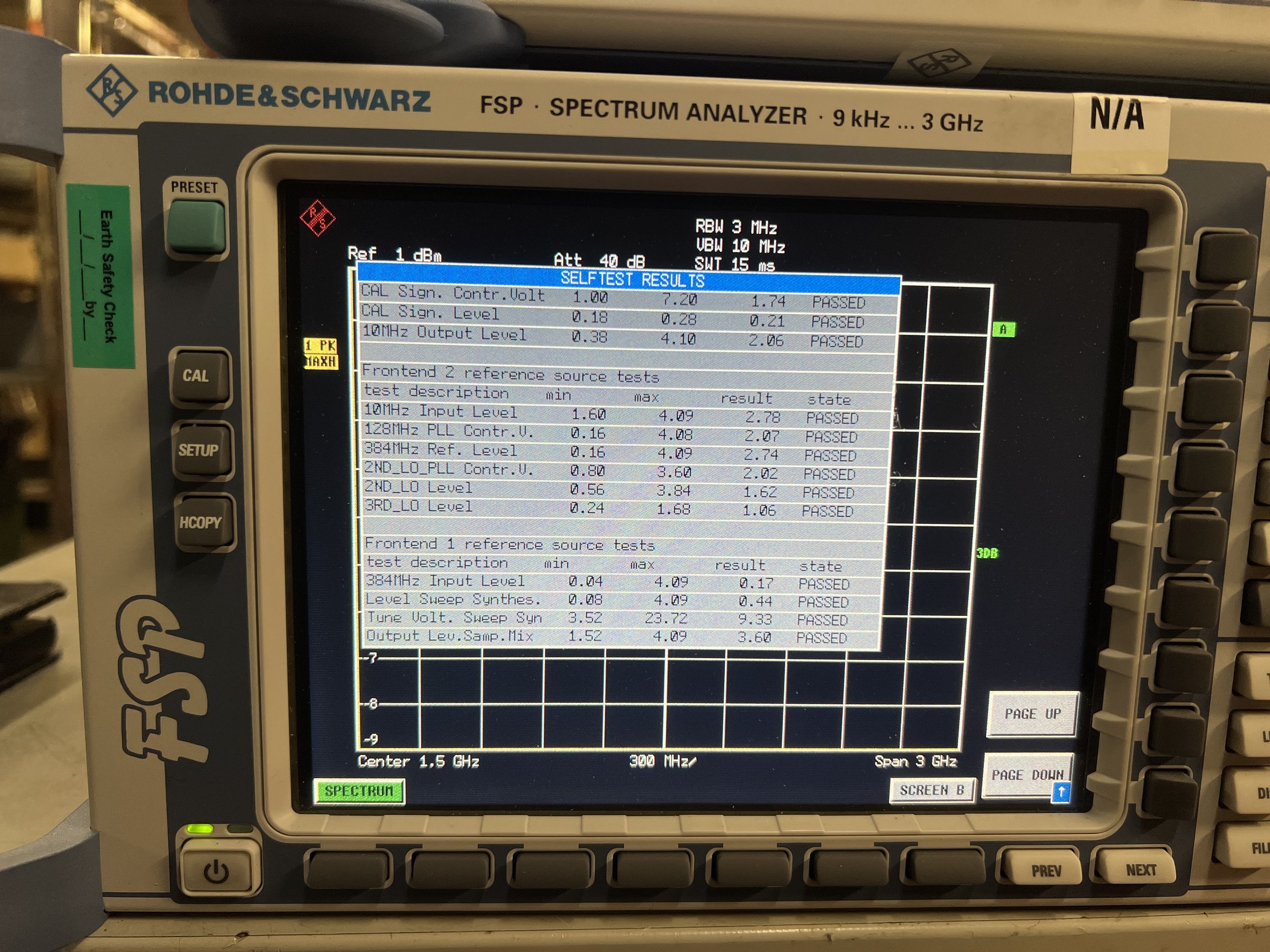 Rohde & Schwarz FSP 3 Spectrum Analyzer, 9kHz-3GHz, Ser. 101056 #
