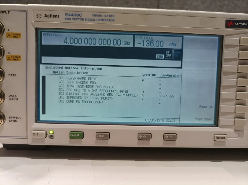 Agilent E4438C ESG Vector Signal Generator, 250kHz-4GHz #